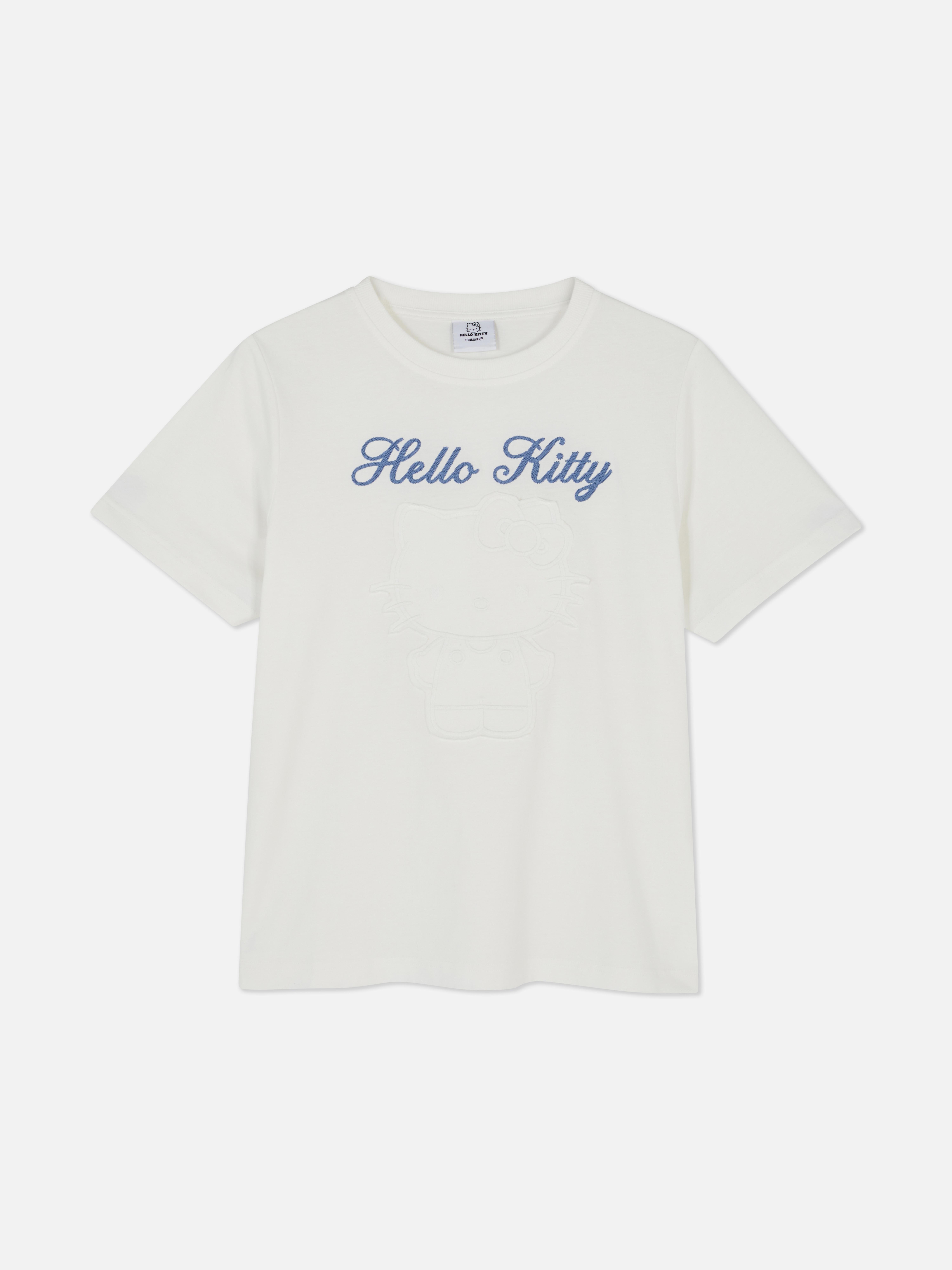 Camiseta de manga corta en relieve de Hello Kitty
