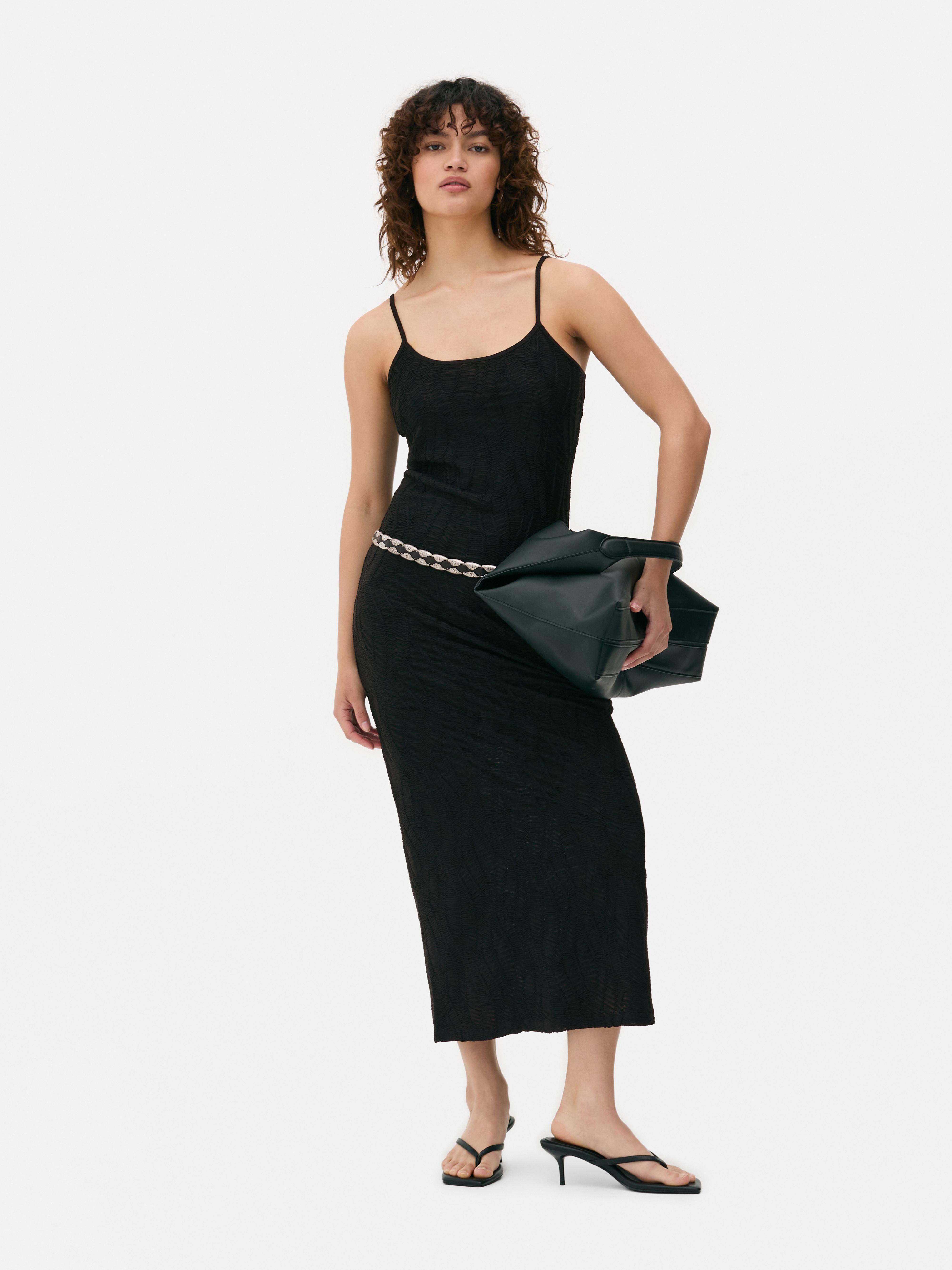 Sleeveless Textured Maxi Dress