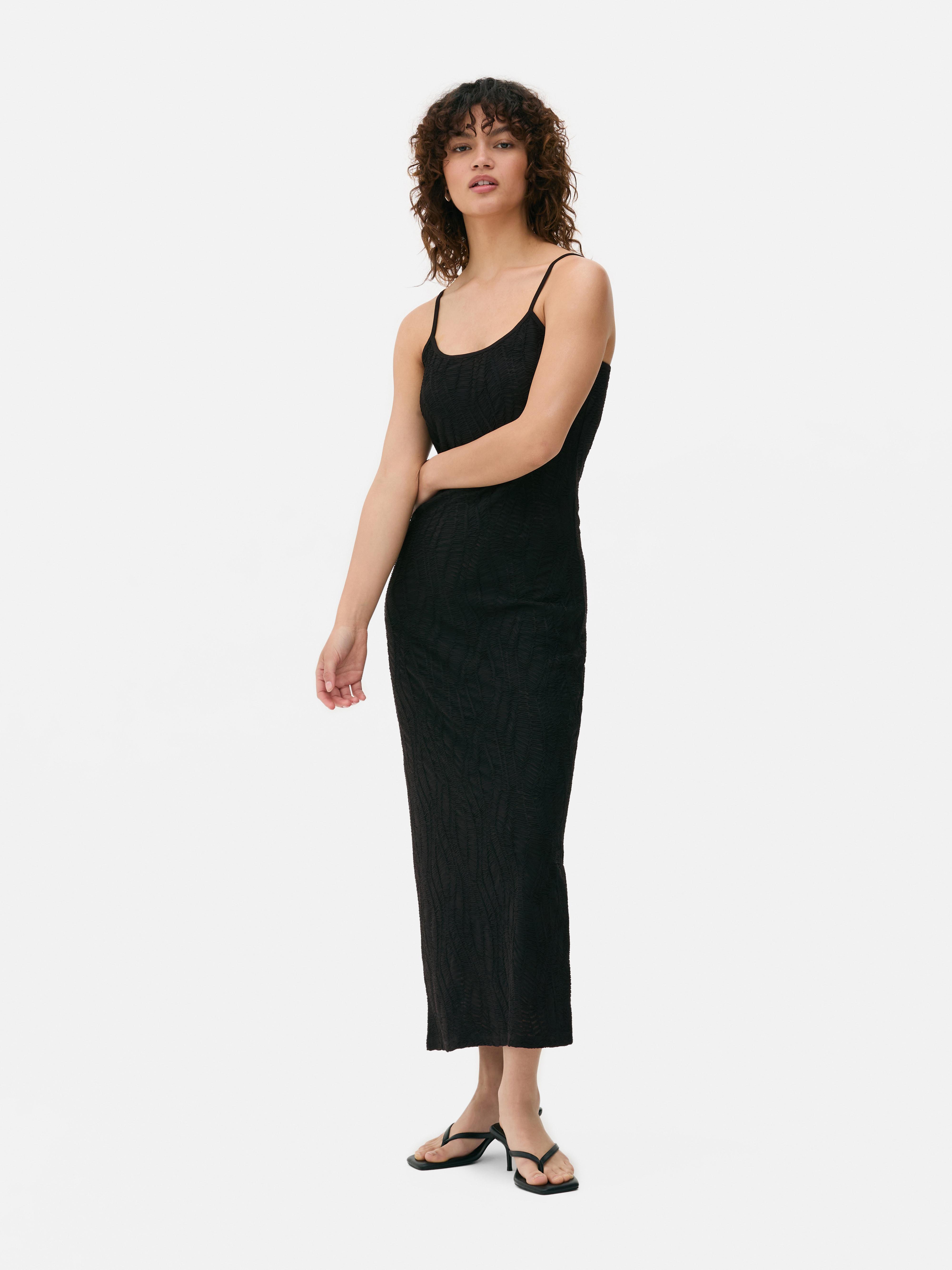 Sleeveless Textured Maxi Dress