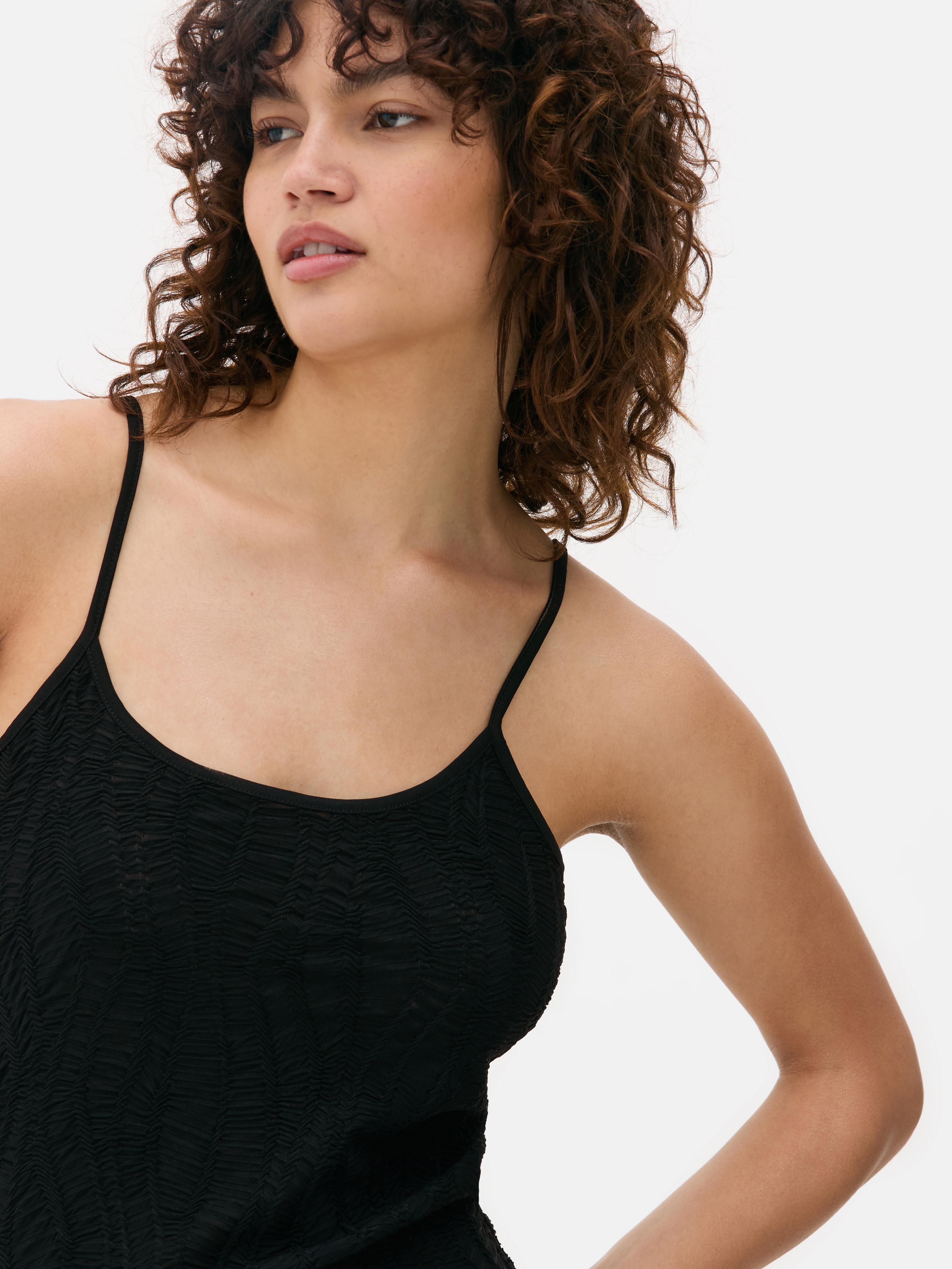 Sleeveless Textured Maxi Dress