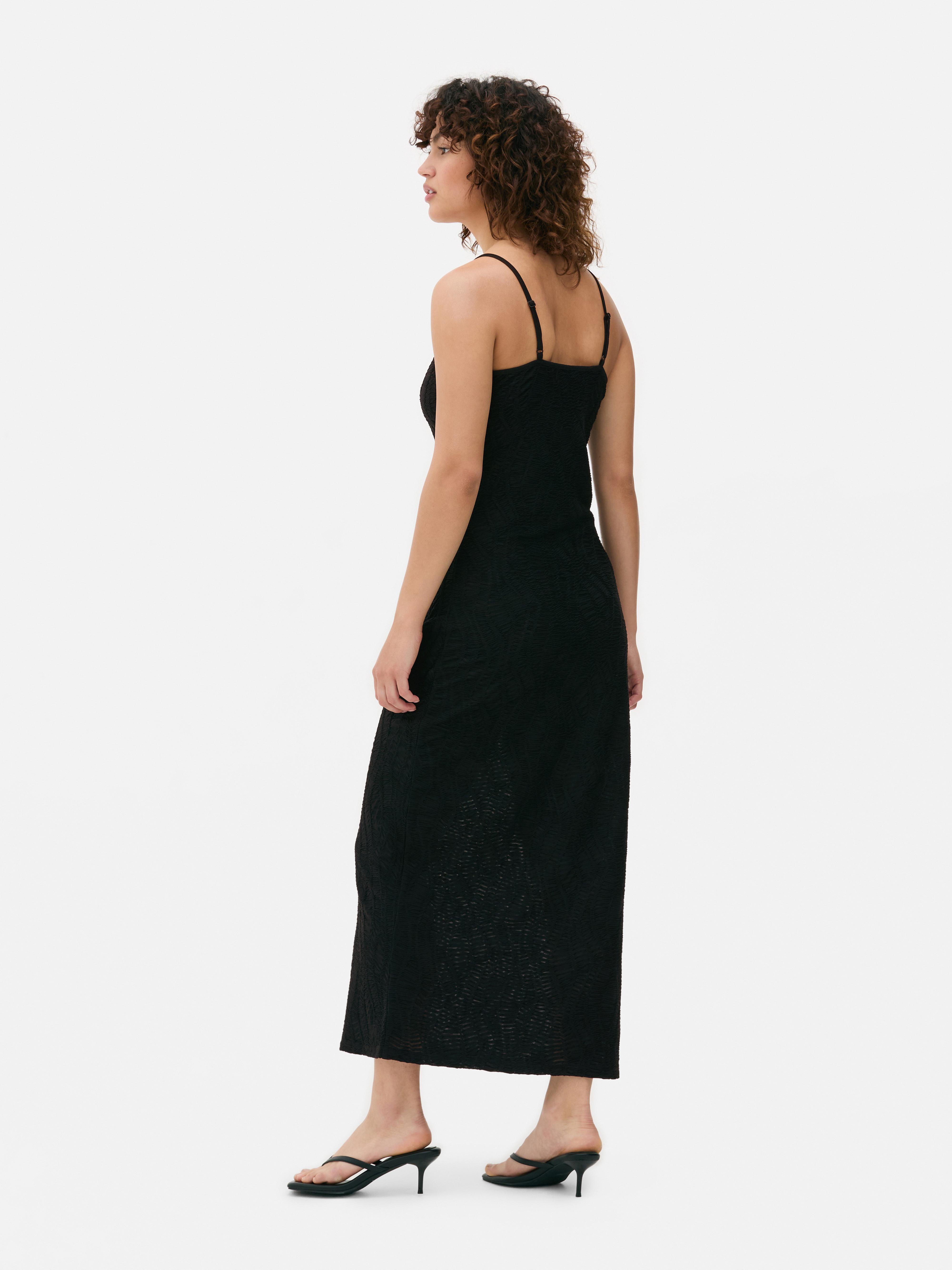 Sleeveless Textured Maxi Dress