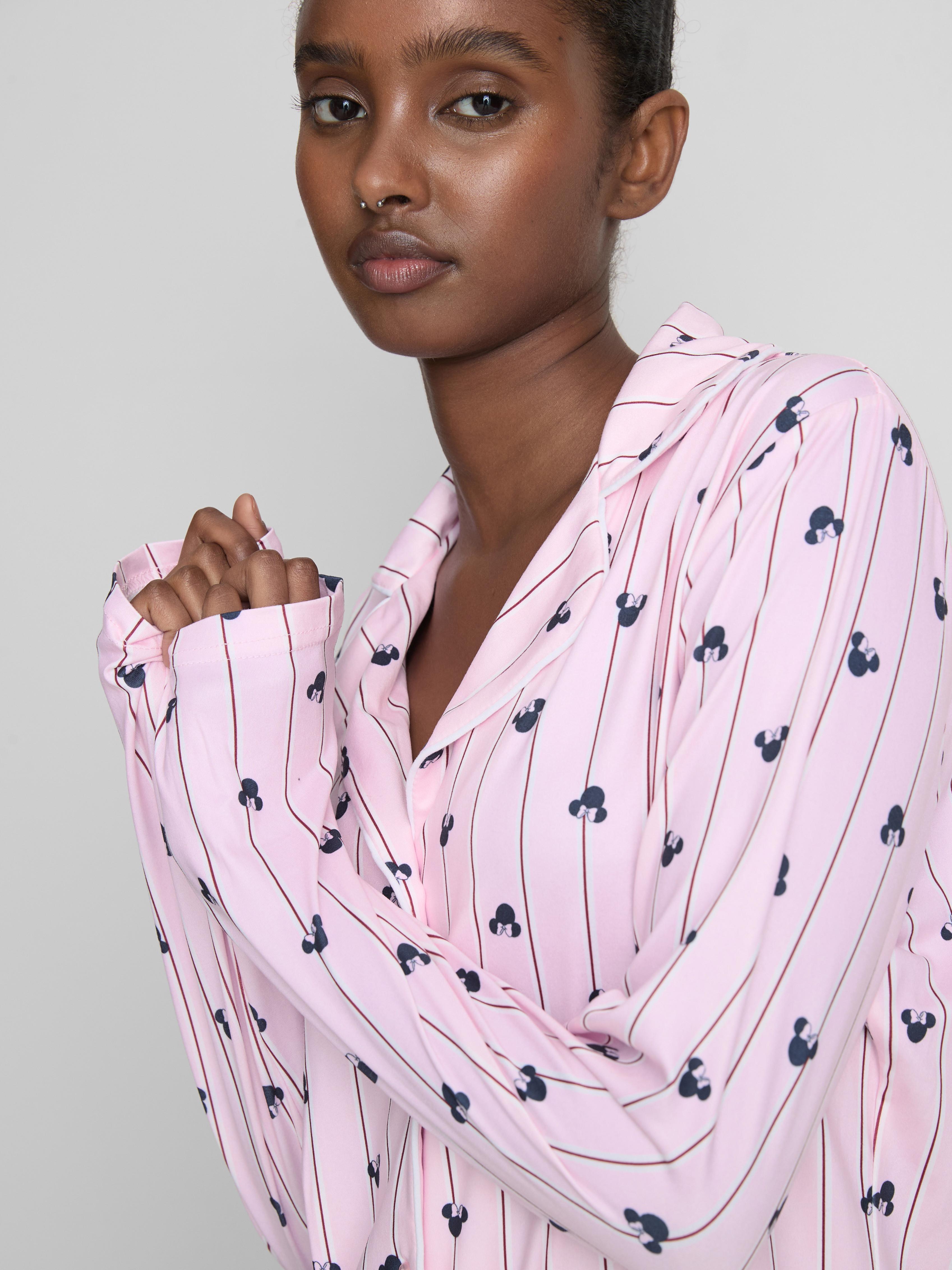 Bedruckter „Disney“ Schlafanzug im Boyfriend-Look