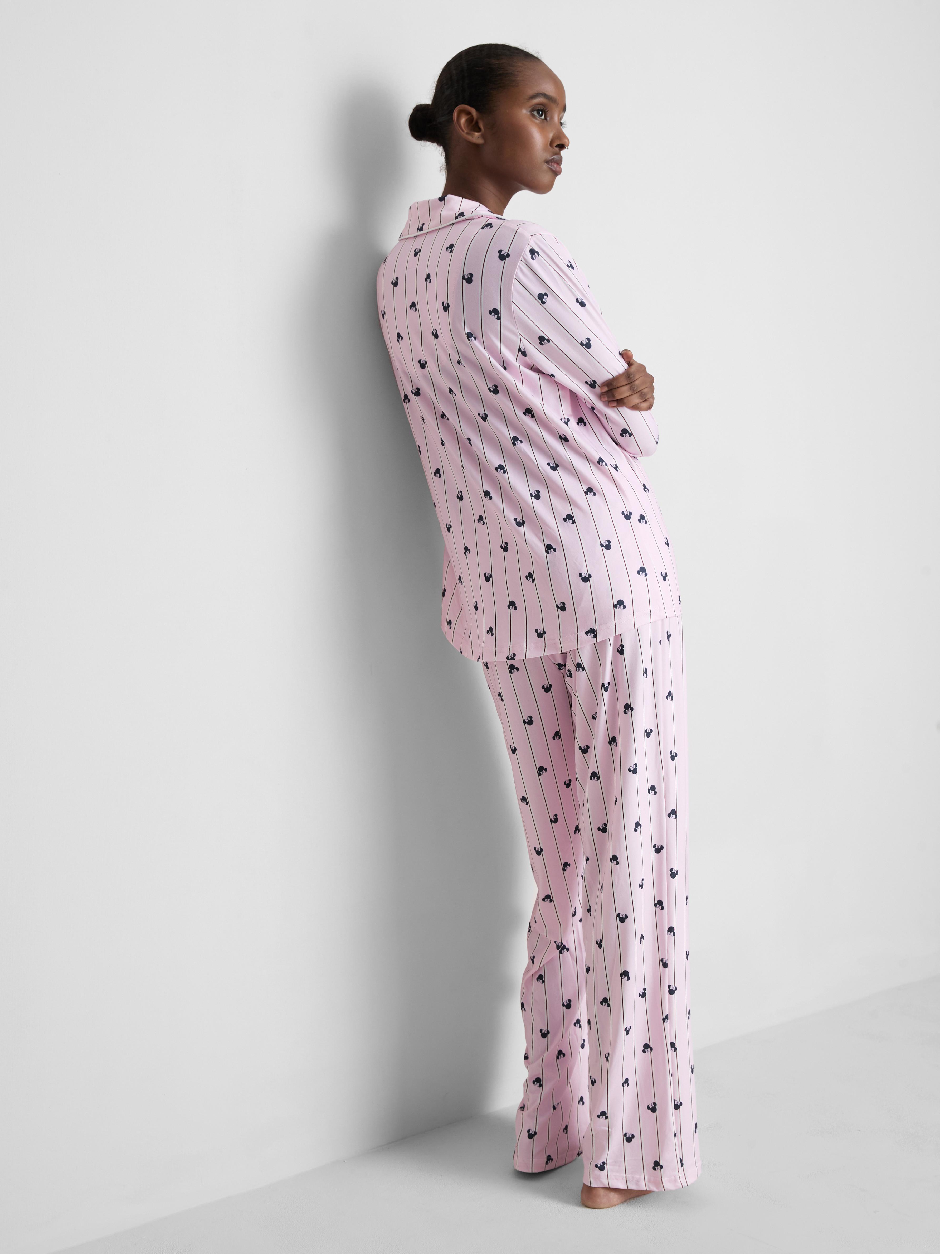 Bedruckter „Disney“ Schlafanzug im Boyfriend-Look