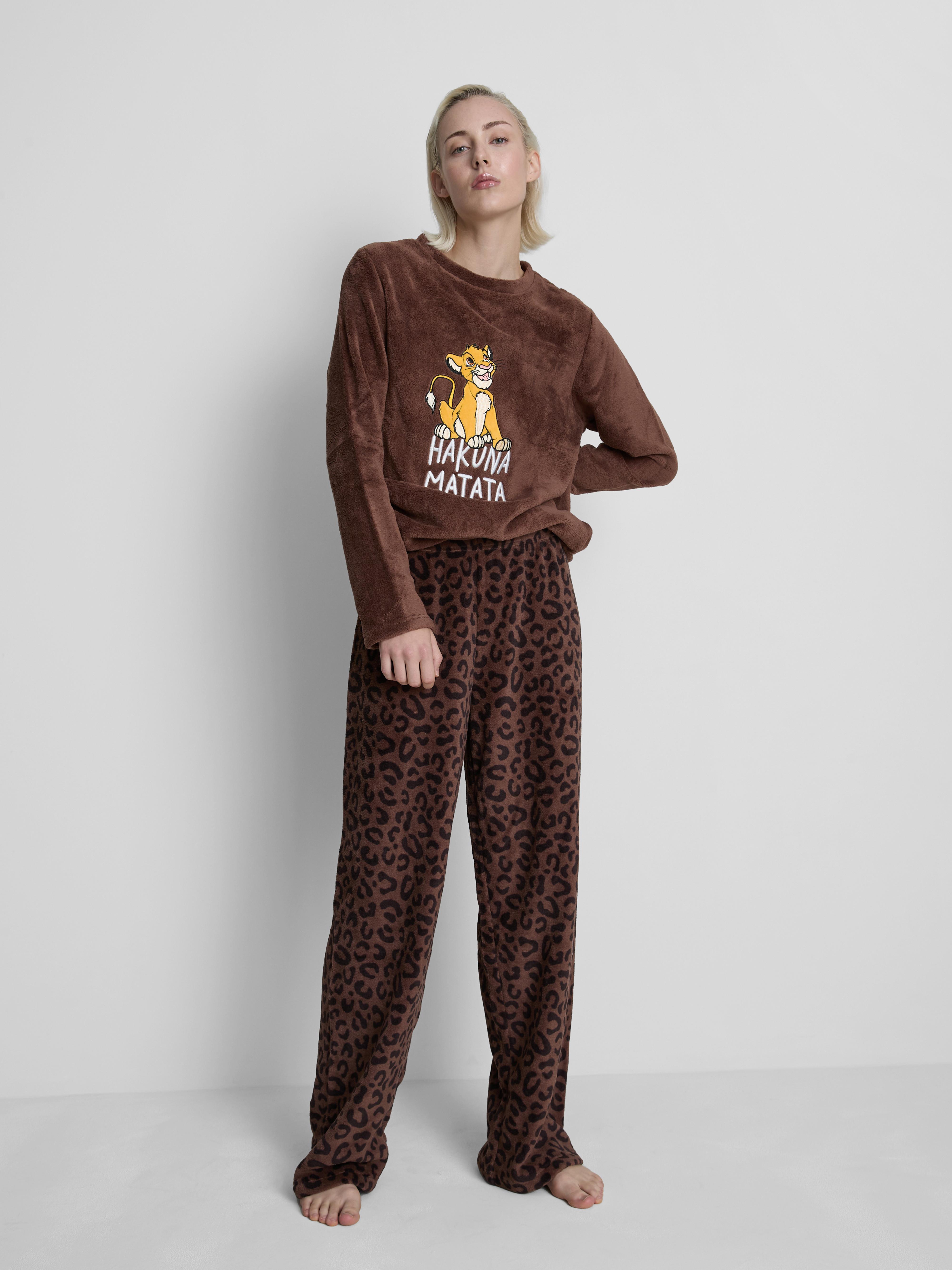Disney's Plush Sweatshirt Pyjama Set Brown