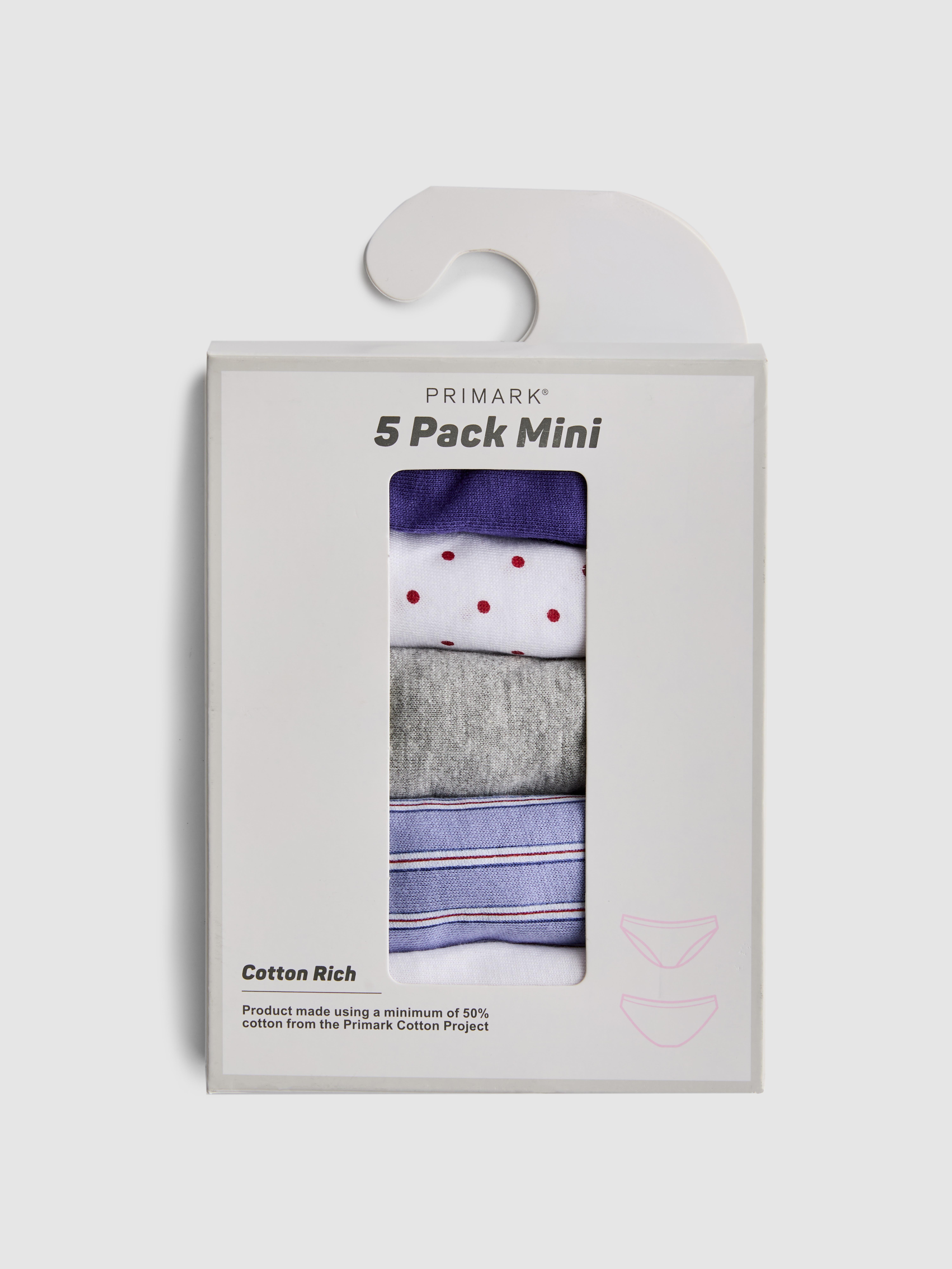 5pk Cotton Rich Mini Briefs