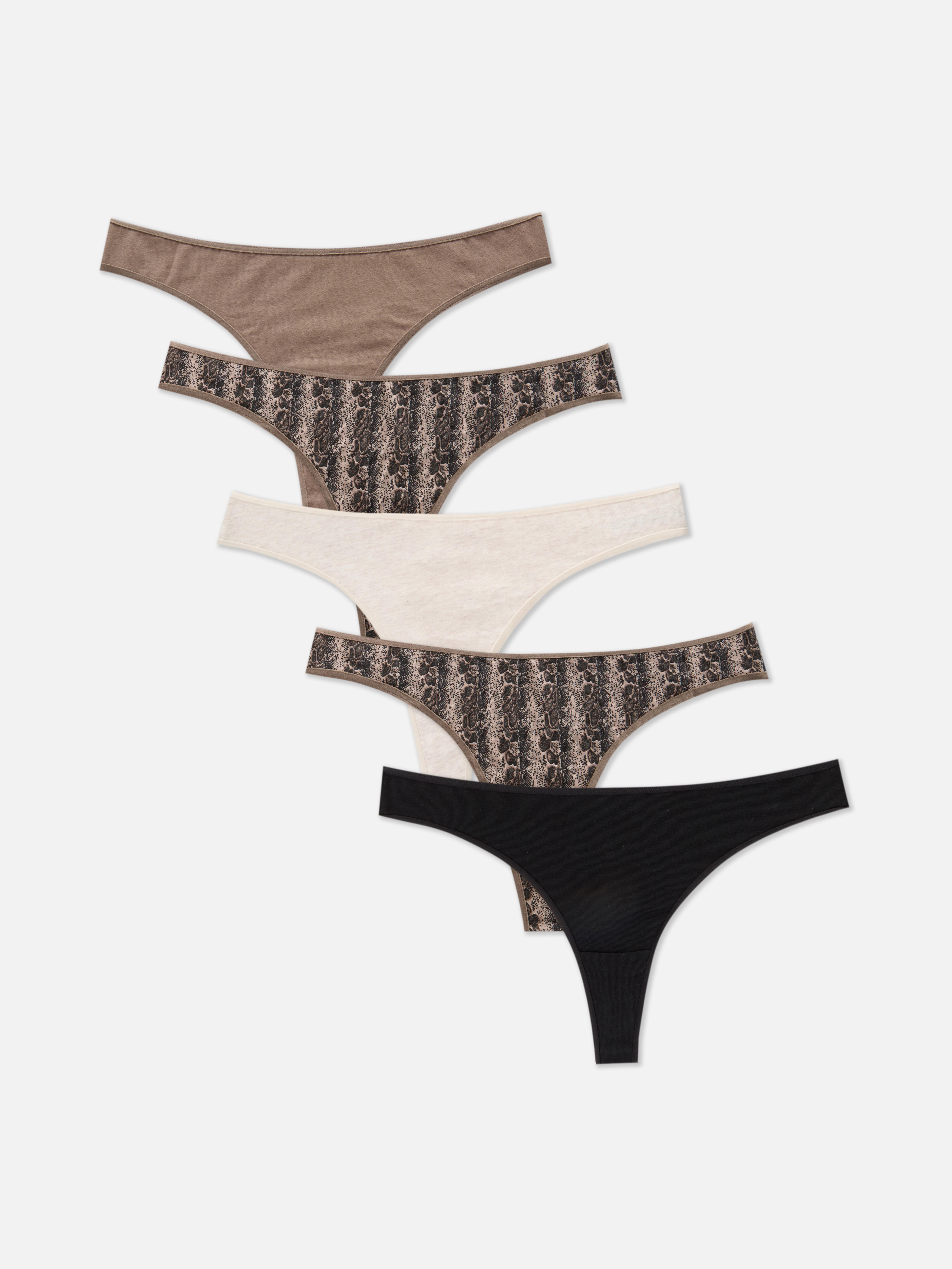 Set de 5 perechi de chiloți tanga
