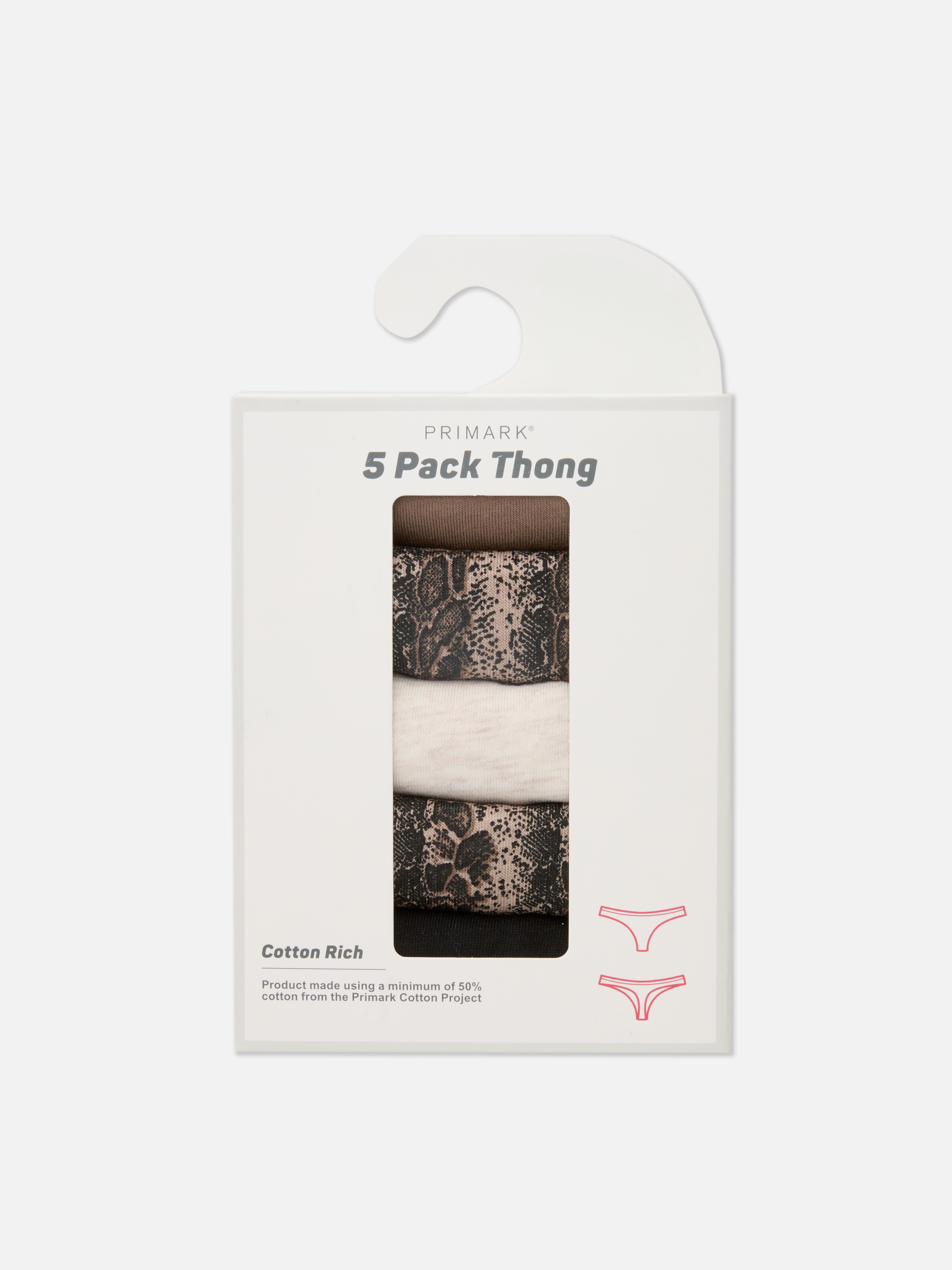Set de 5 perechi de chiloți tanga