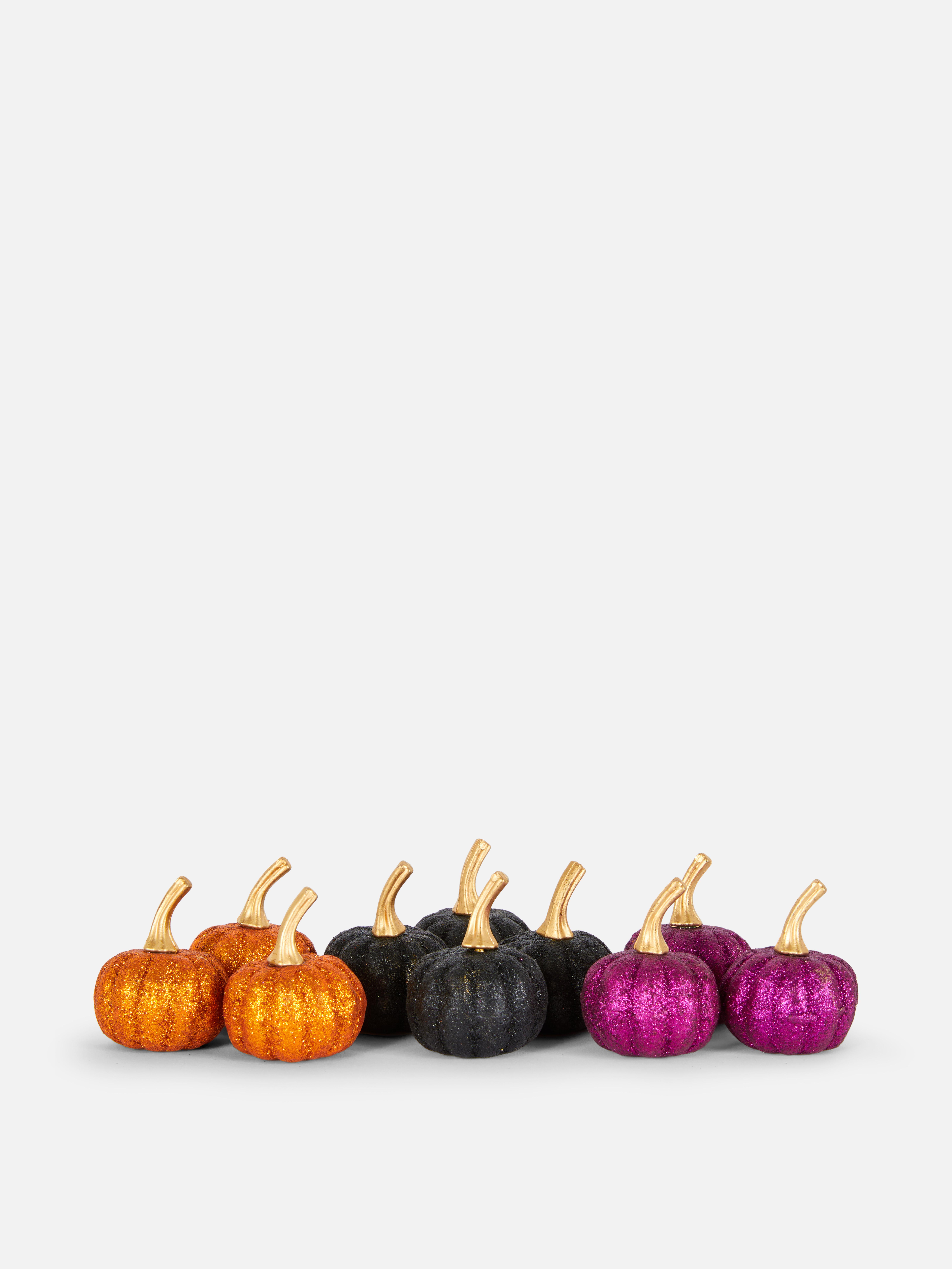 Dekokürbisse für Halloween, 10er-Pack
