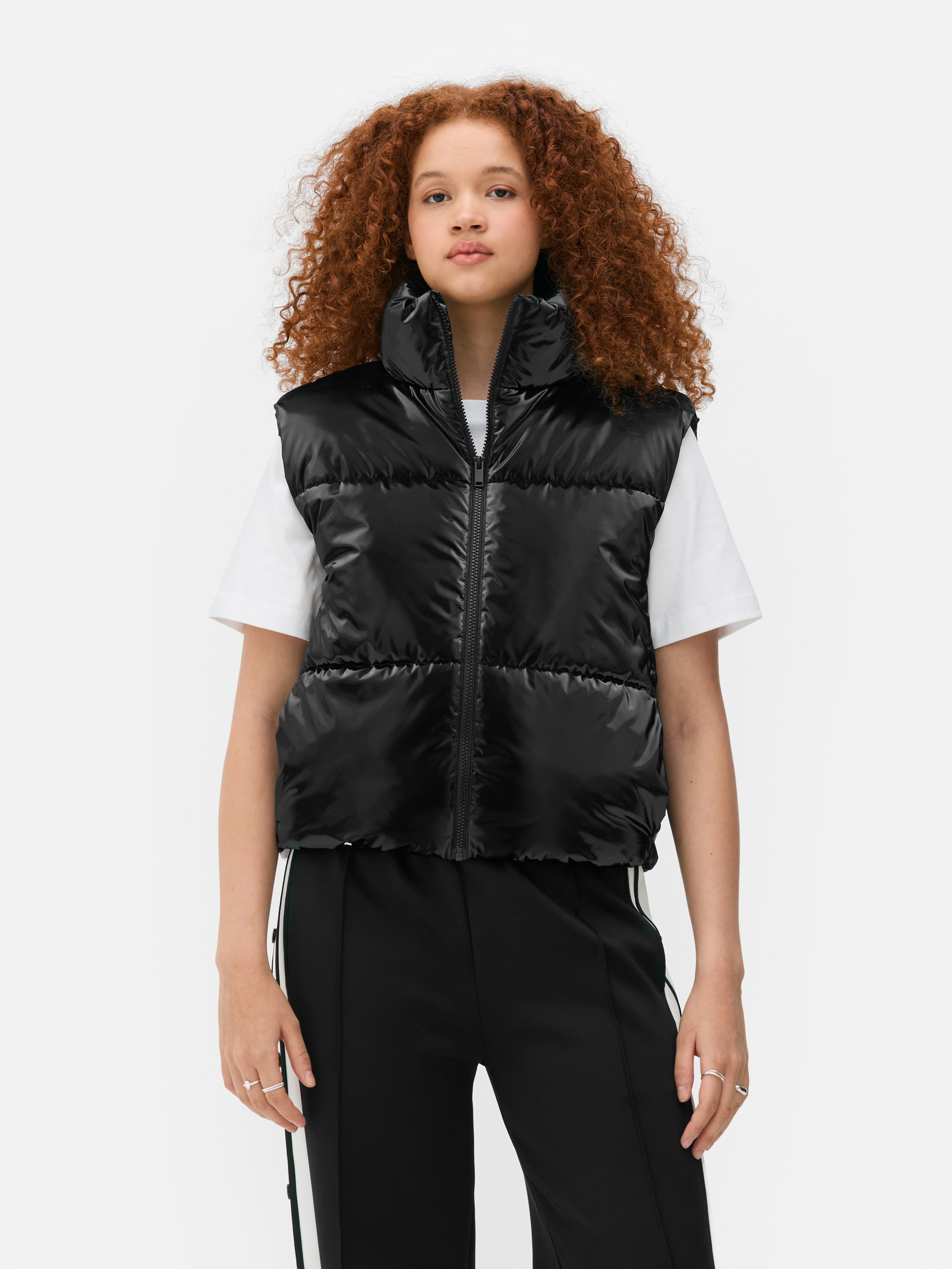 Womens Black Colleen Atwood X Wednesday High Shine Gilet