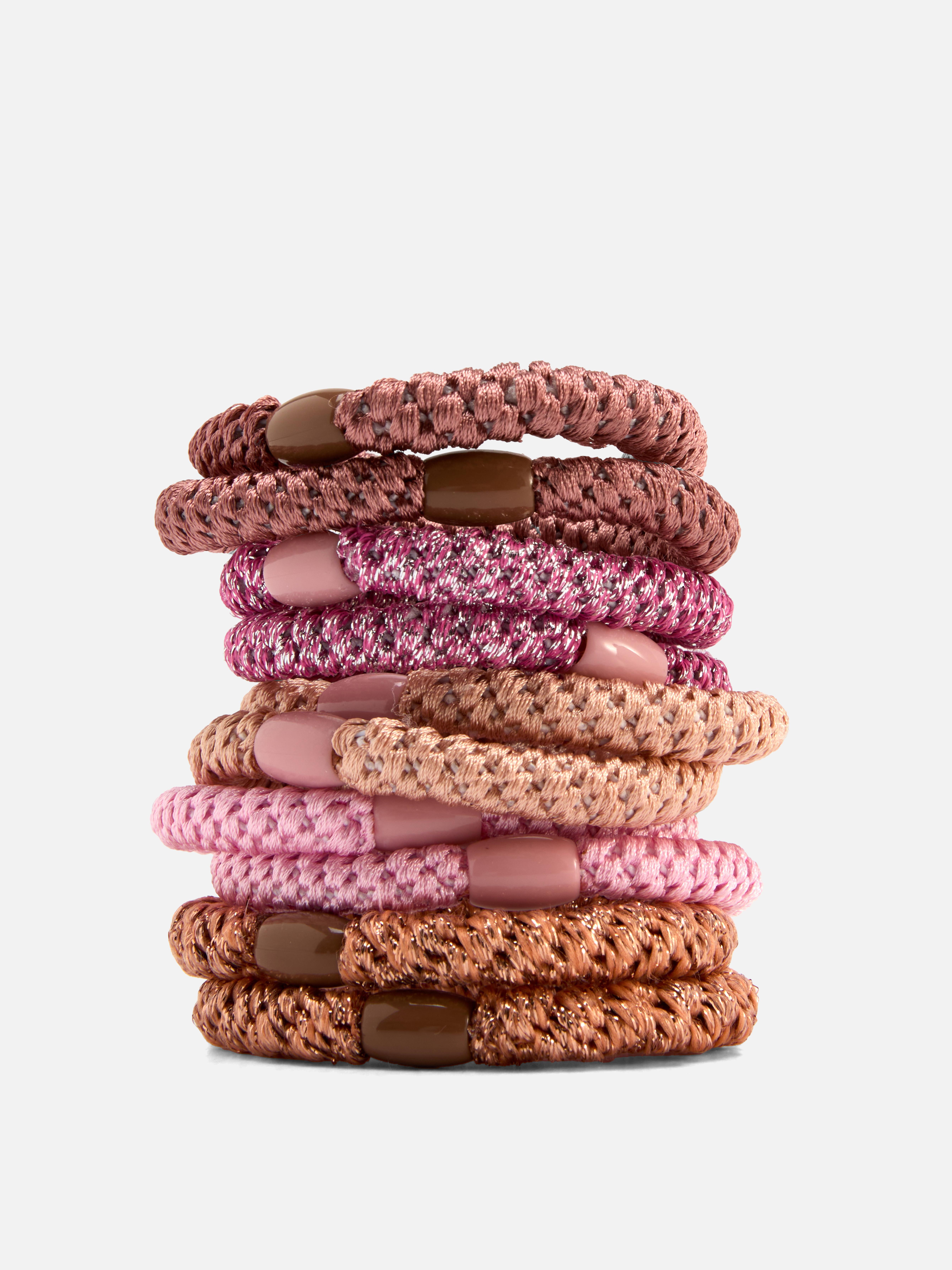 10pk Chunky Elastic Hair Ties