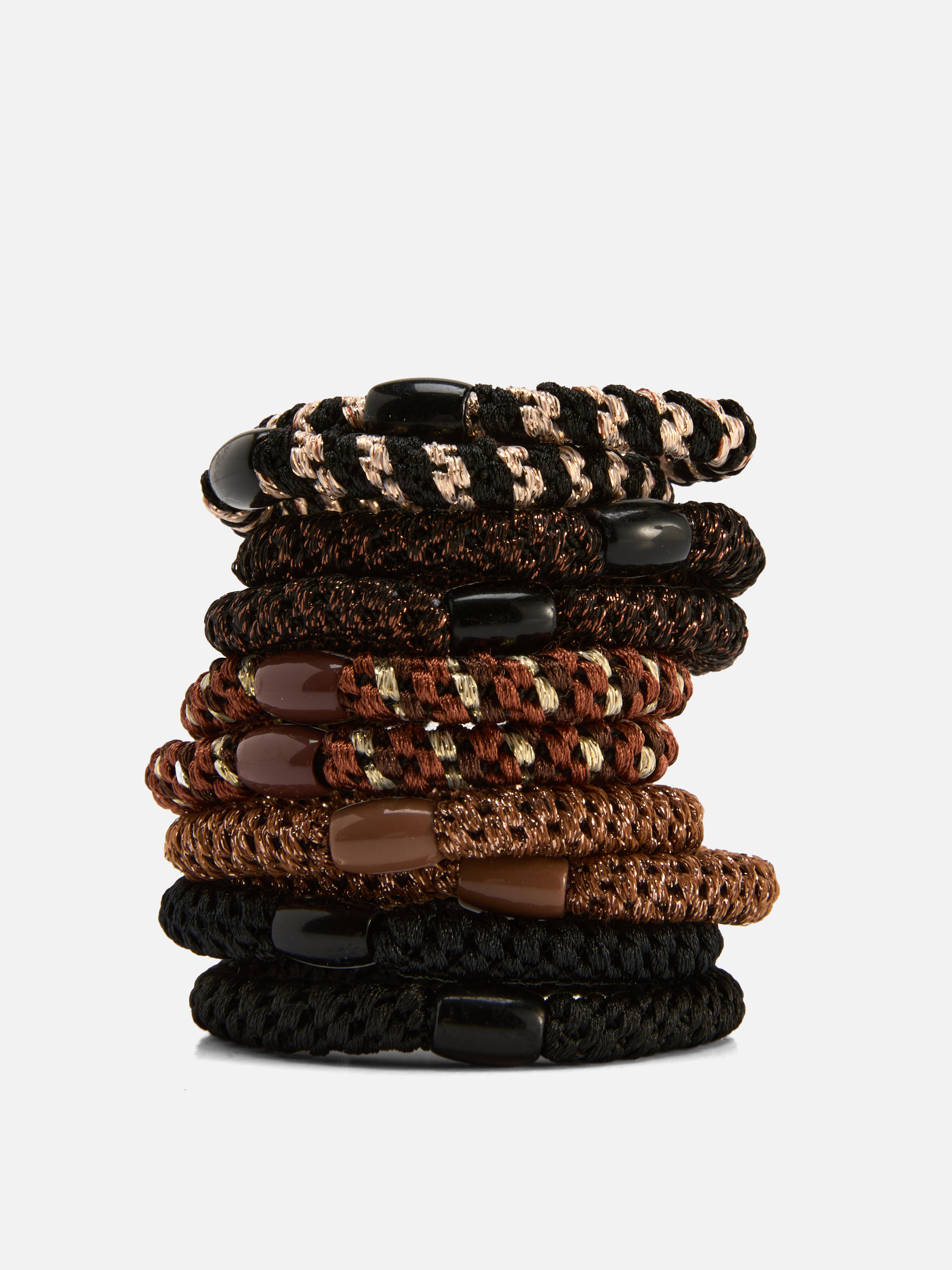 10pk Chunky Elastic Hair Ties
