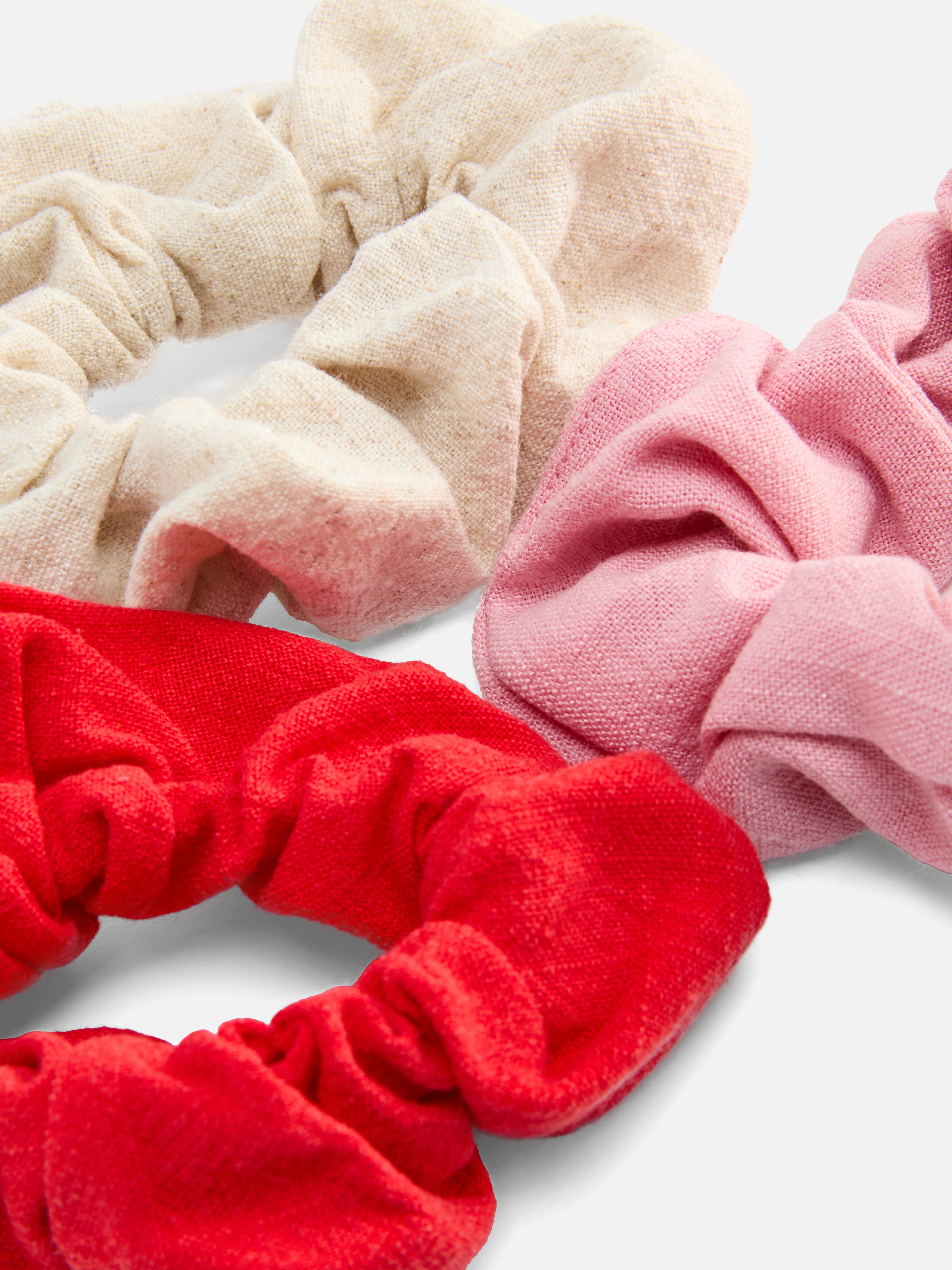 3 db vászon scrunchie hajgumi