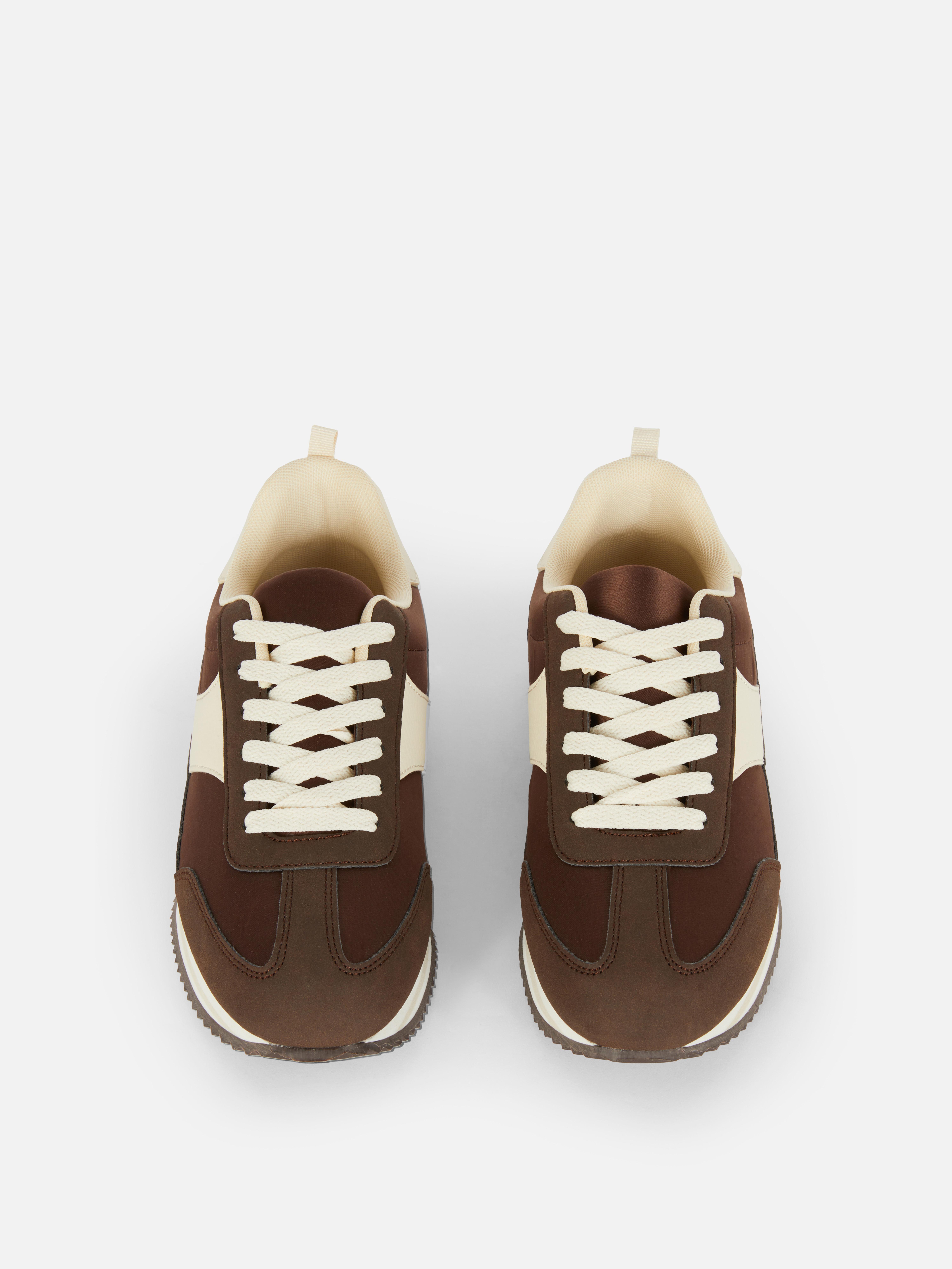 Panelled Lace-Up Trainers