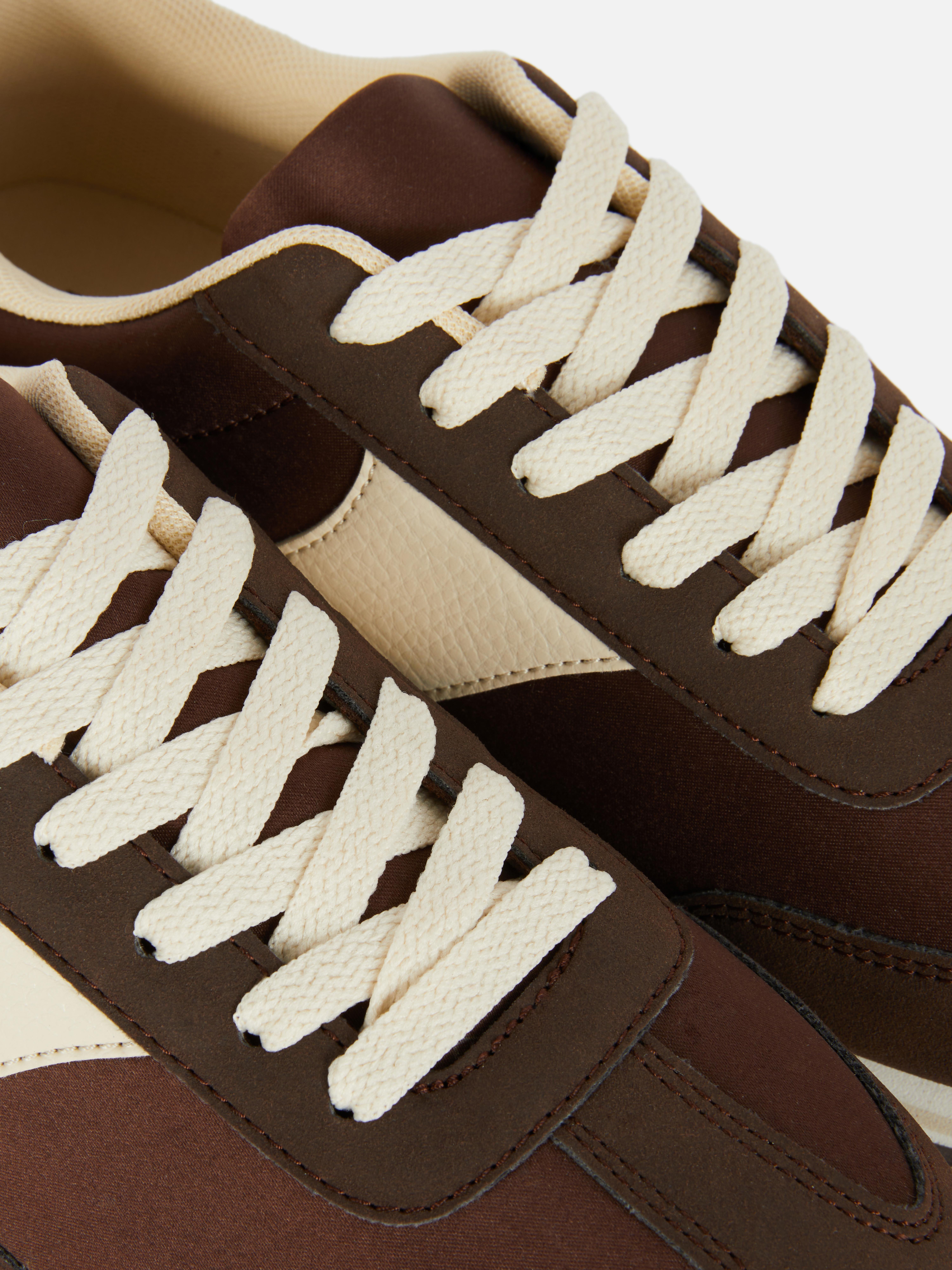 Panelled Lace-Up Trainers