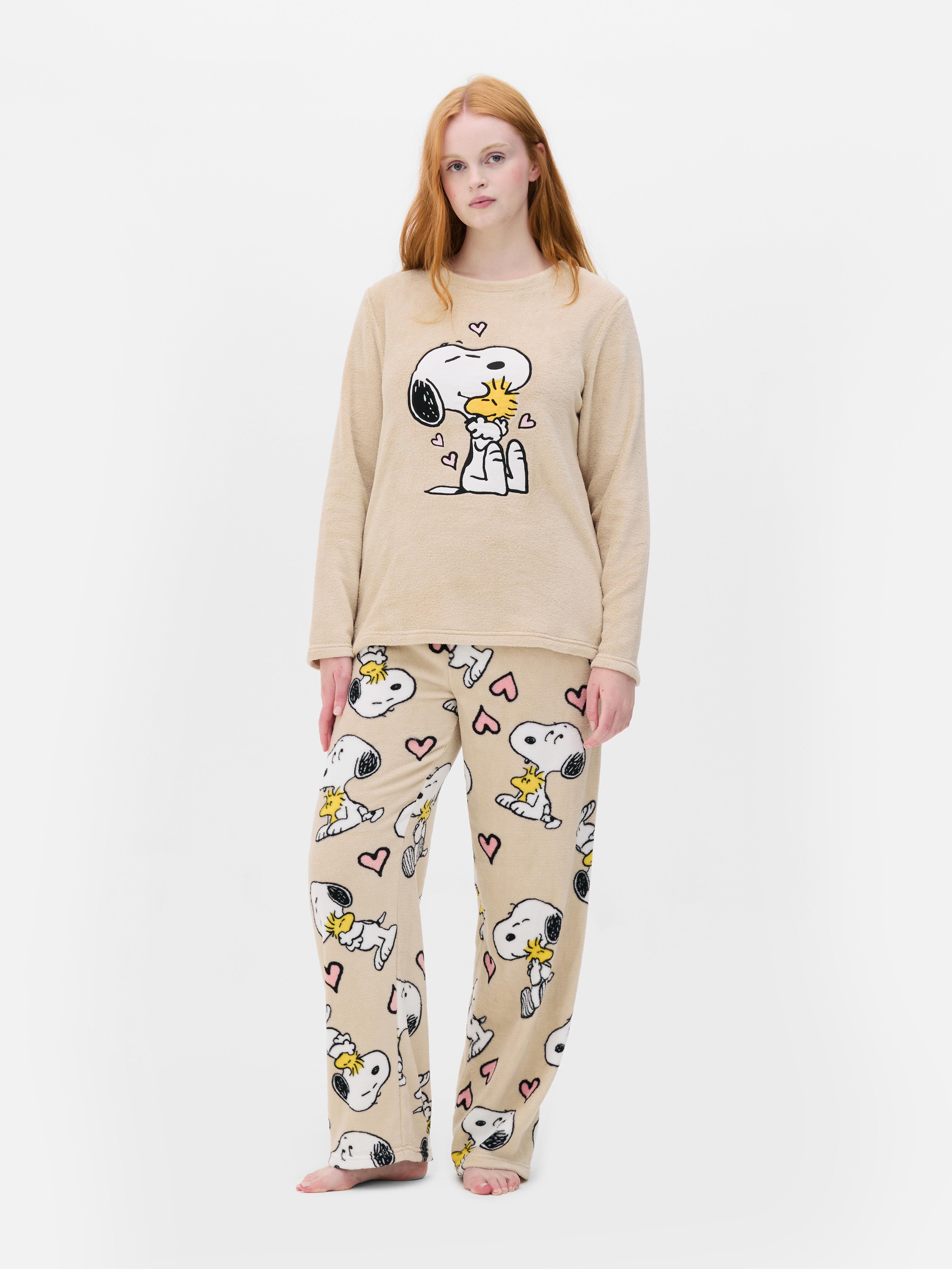 Snoopy Plush Sweatshirt Pyjama Set