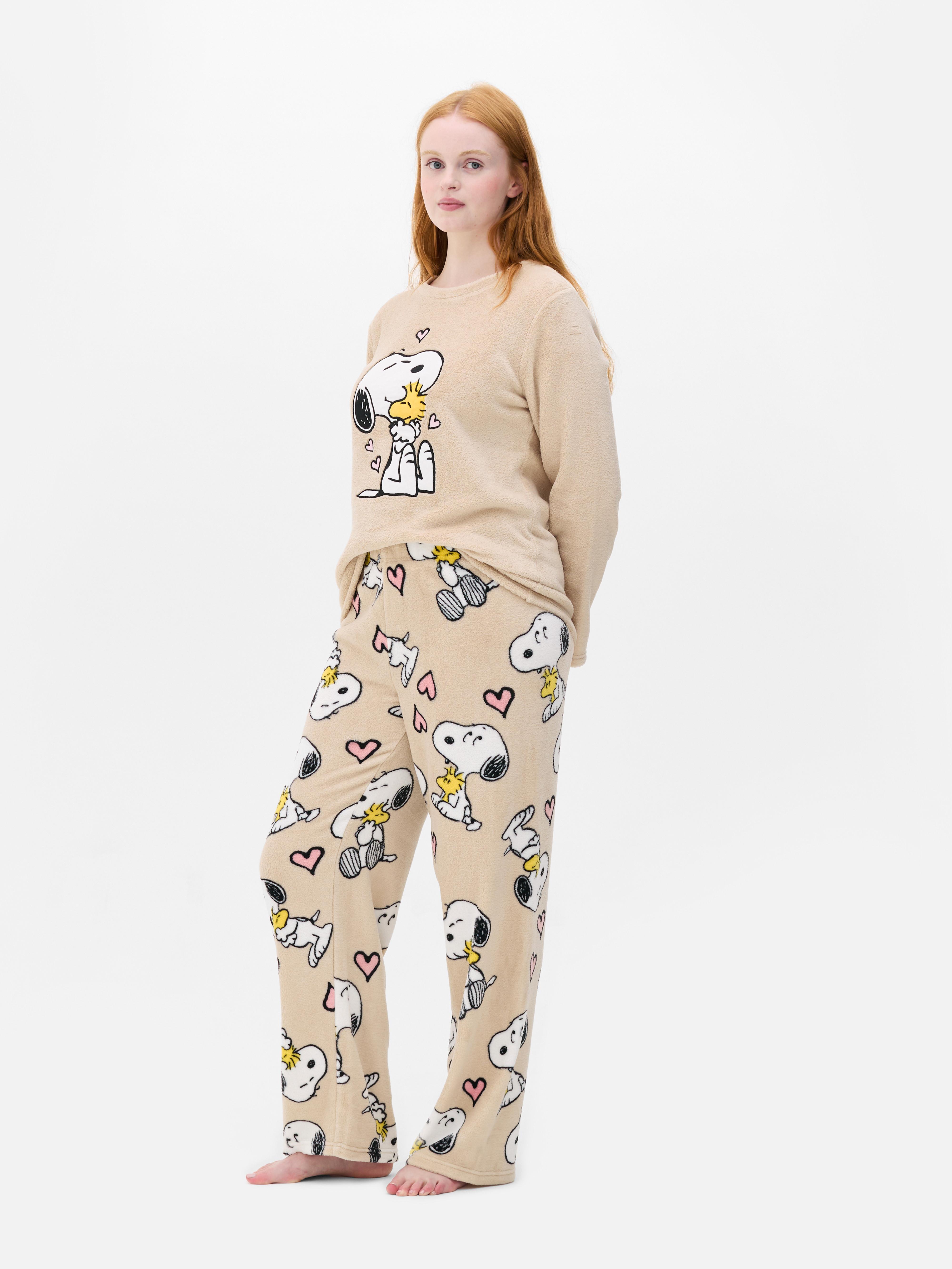 Snoopy Plush Sweatshirt Pyjama Set