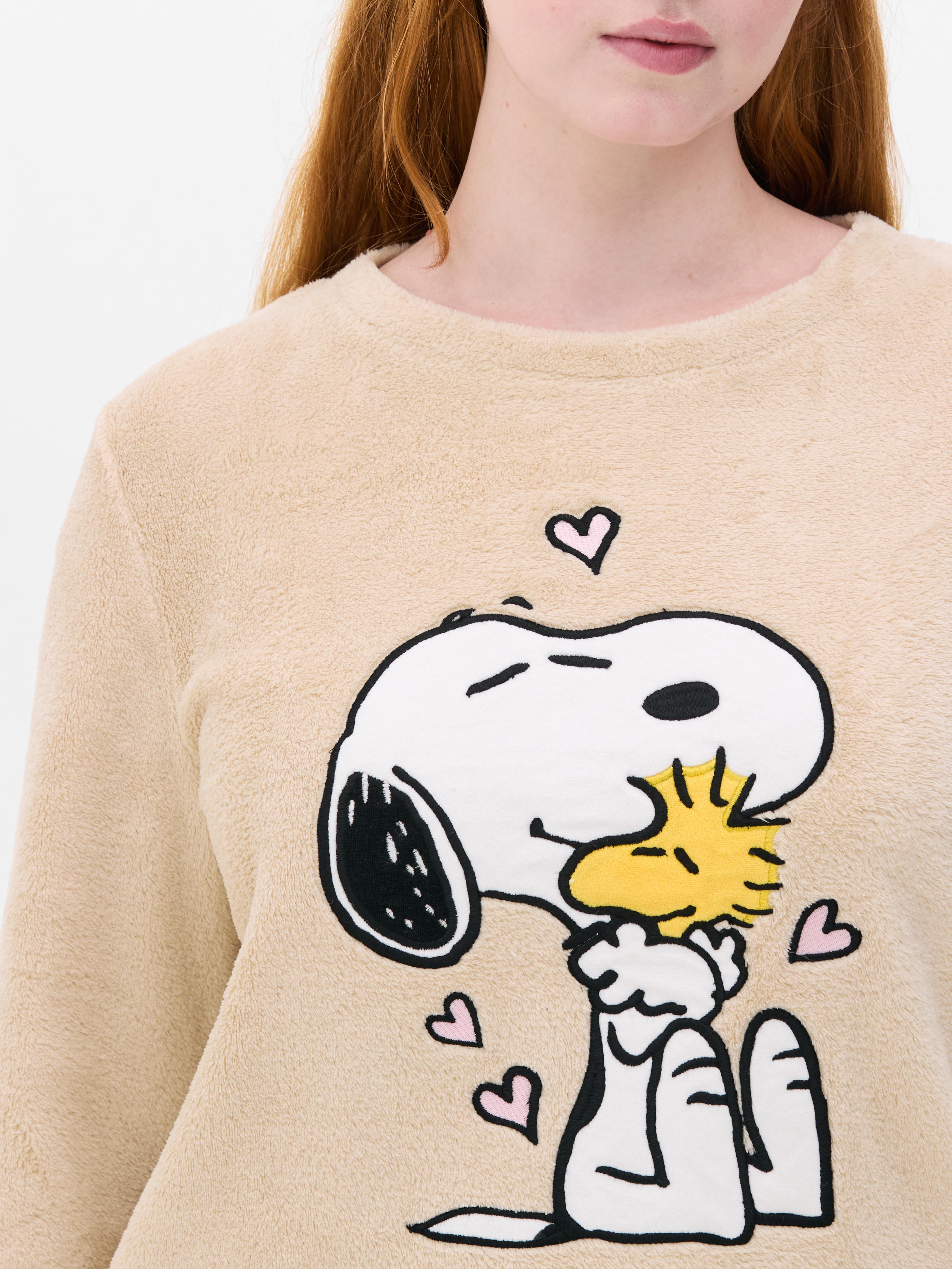 Snoopy Plush Sweatshirt Pyjama Set