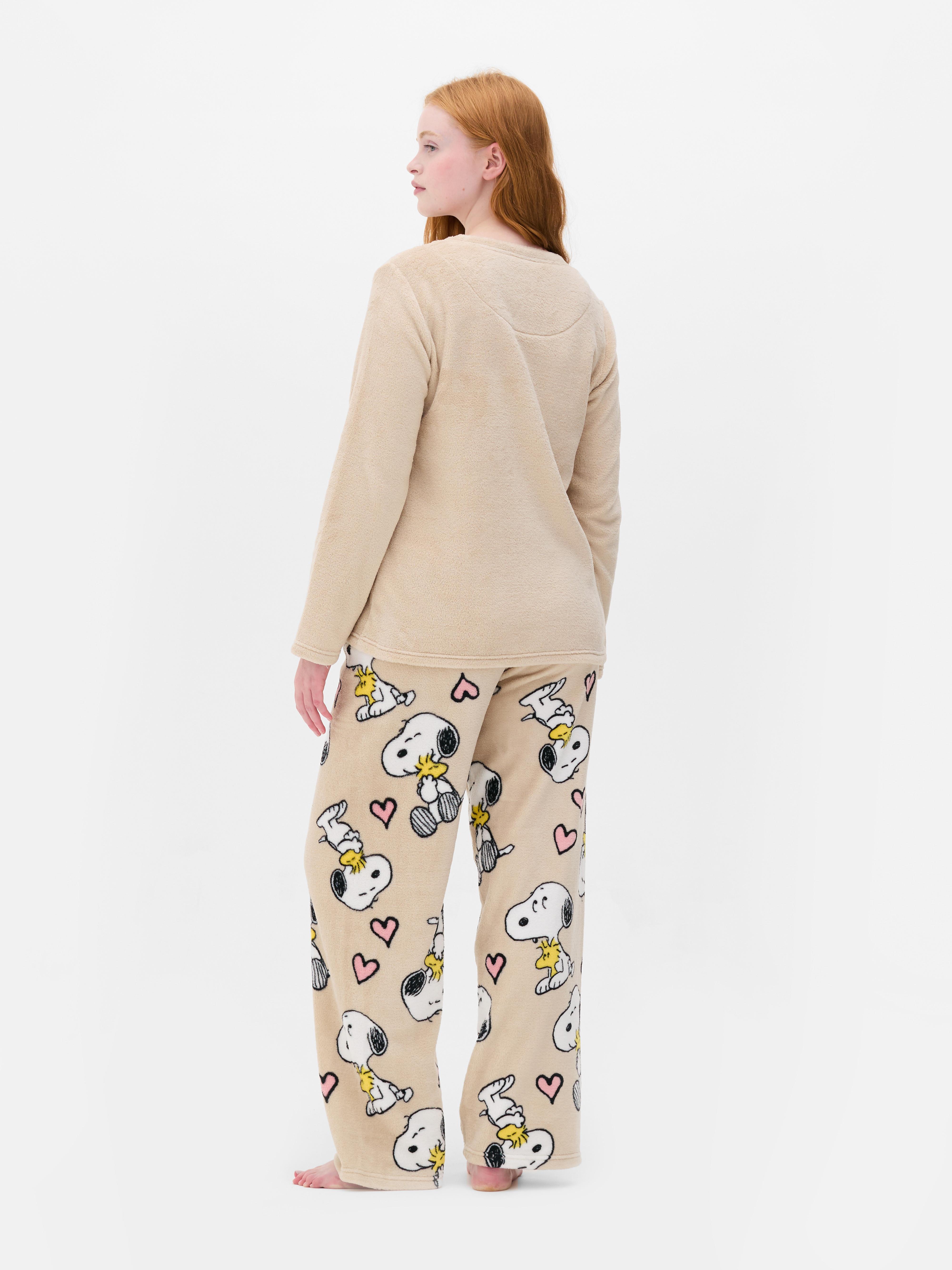 Snoopy Plush Sweatshirt Pyjama Set