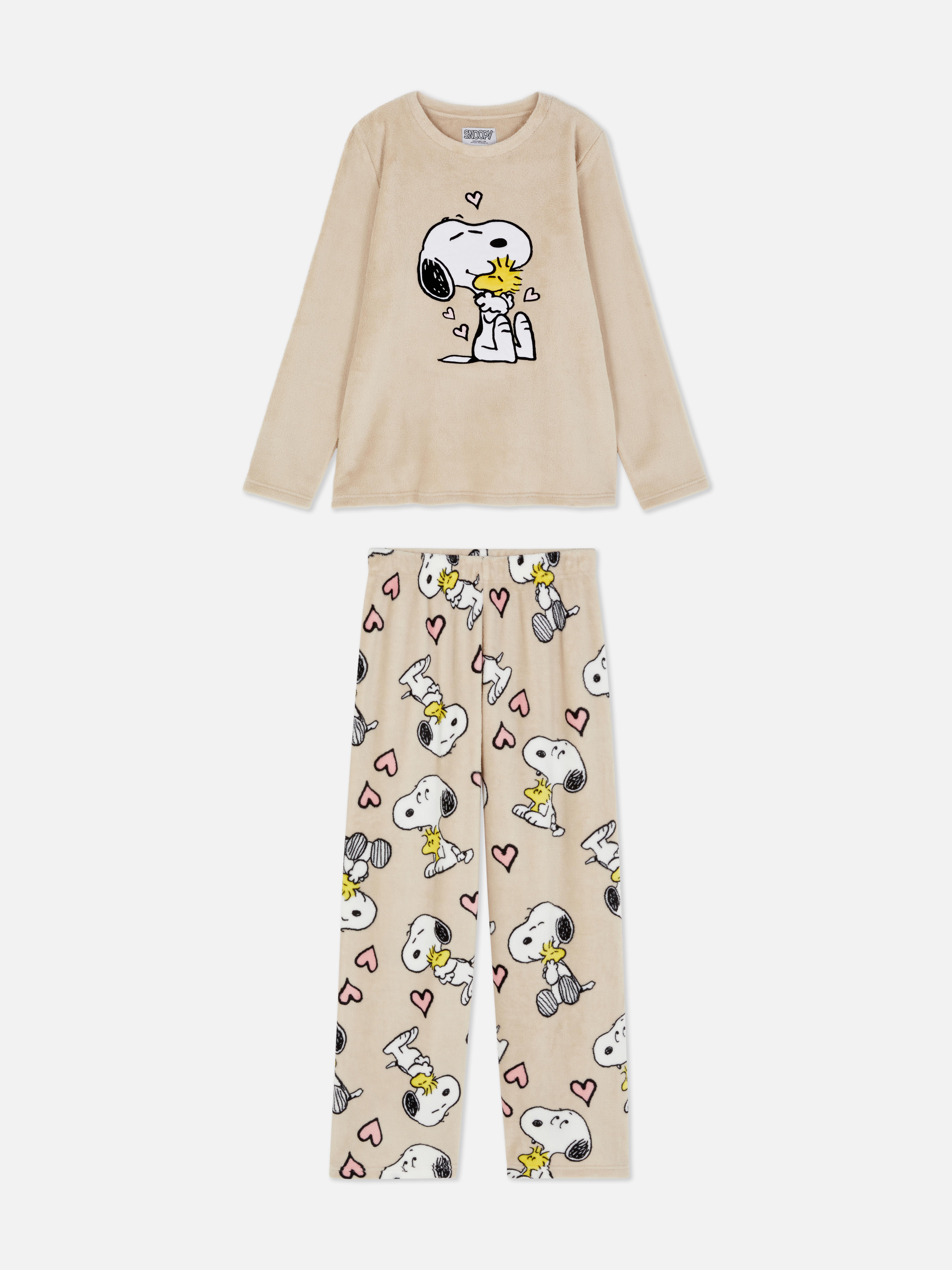 Snoopy Plush Sweatshirt Pyjama Set