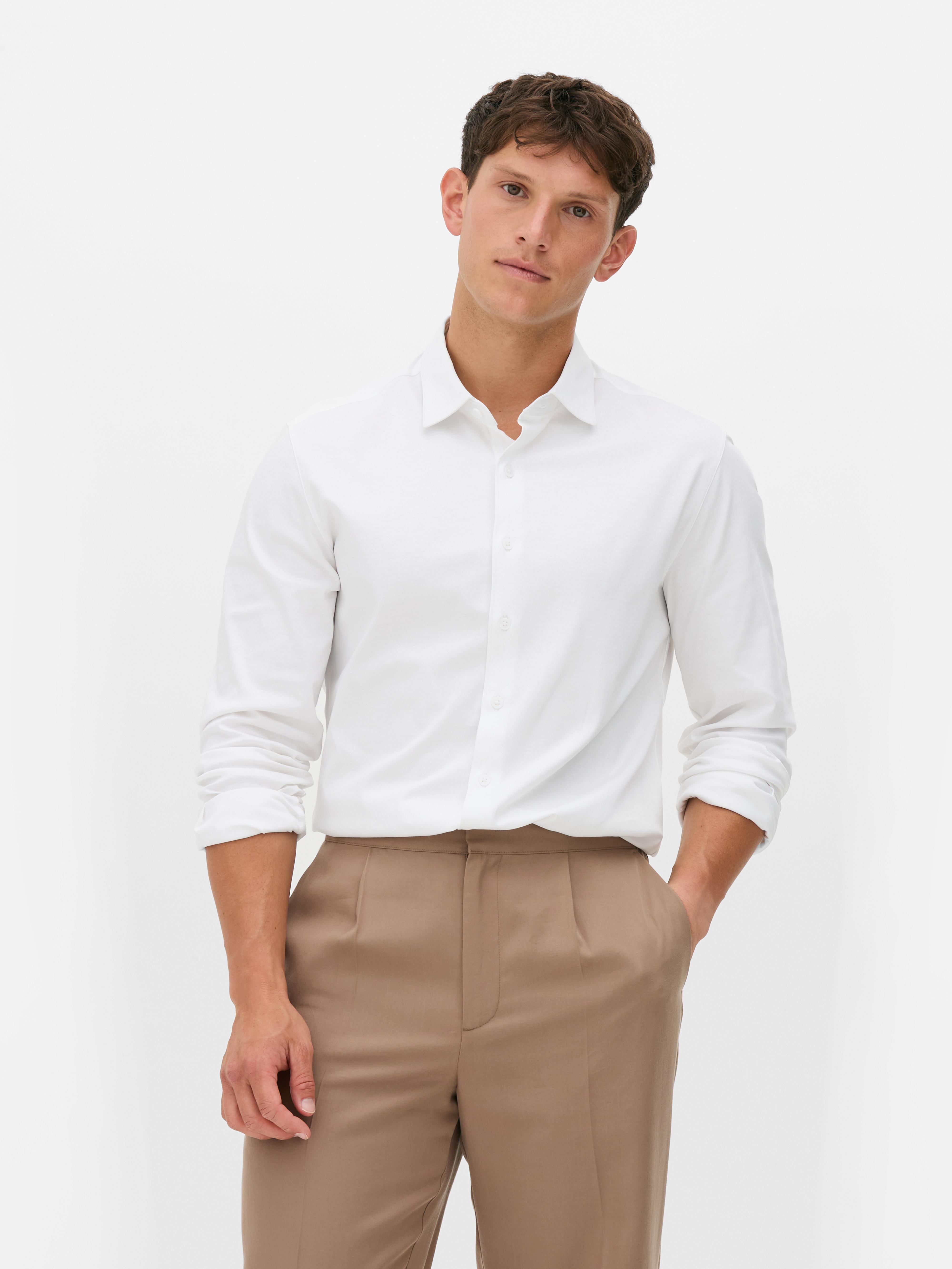 Camicia con bottoni mercerizzata Kem