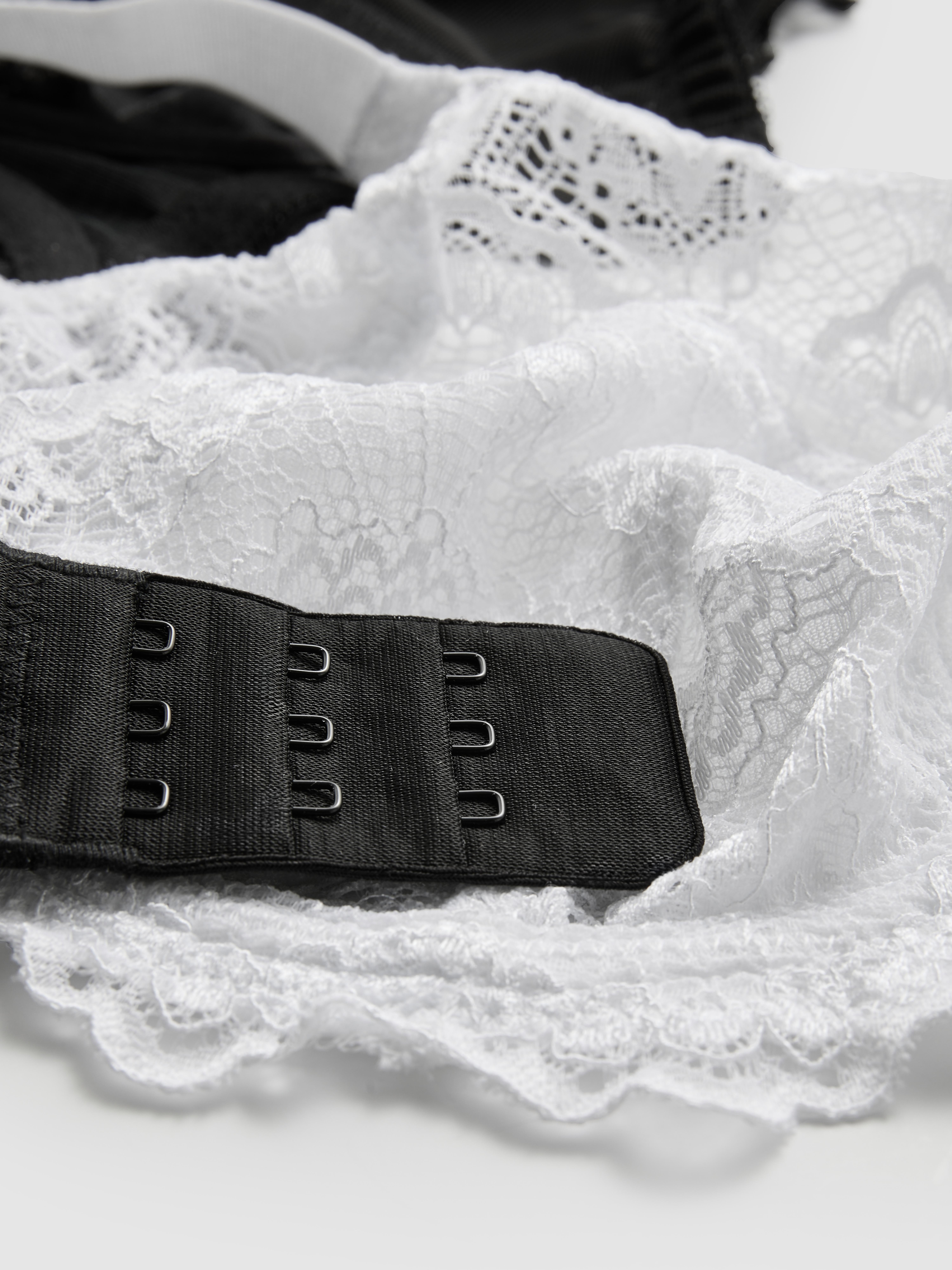 2pk D-H Non Padded Lace Bras