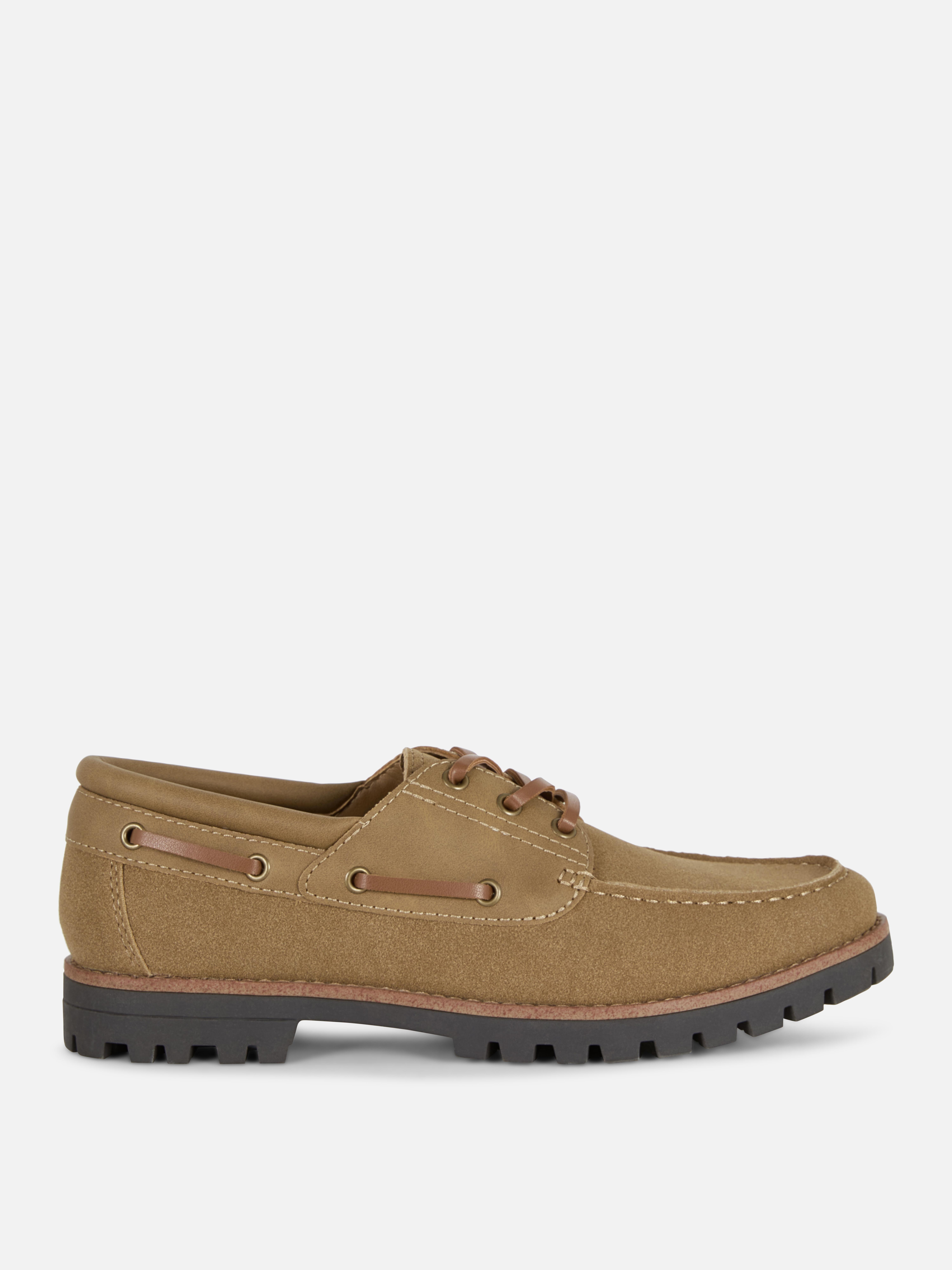 Faux Suede Boat Shoe