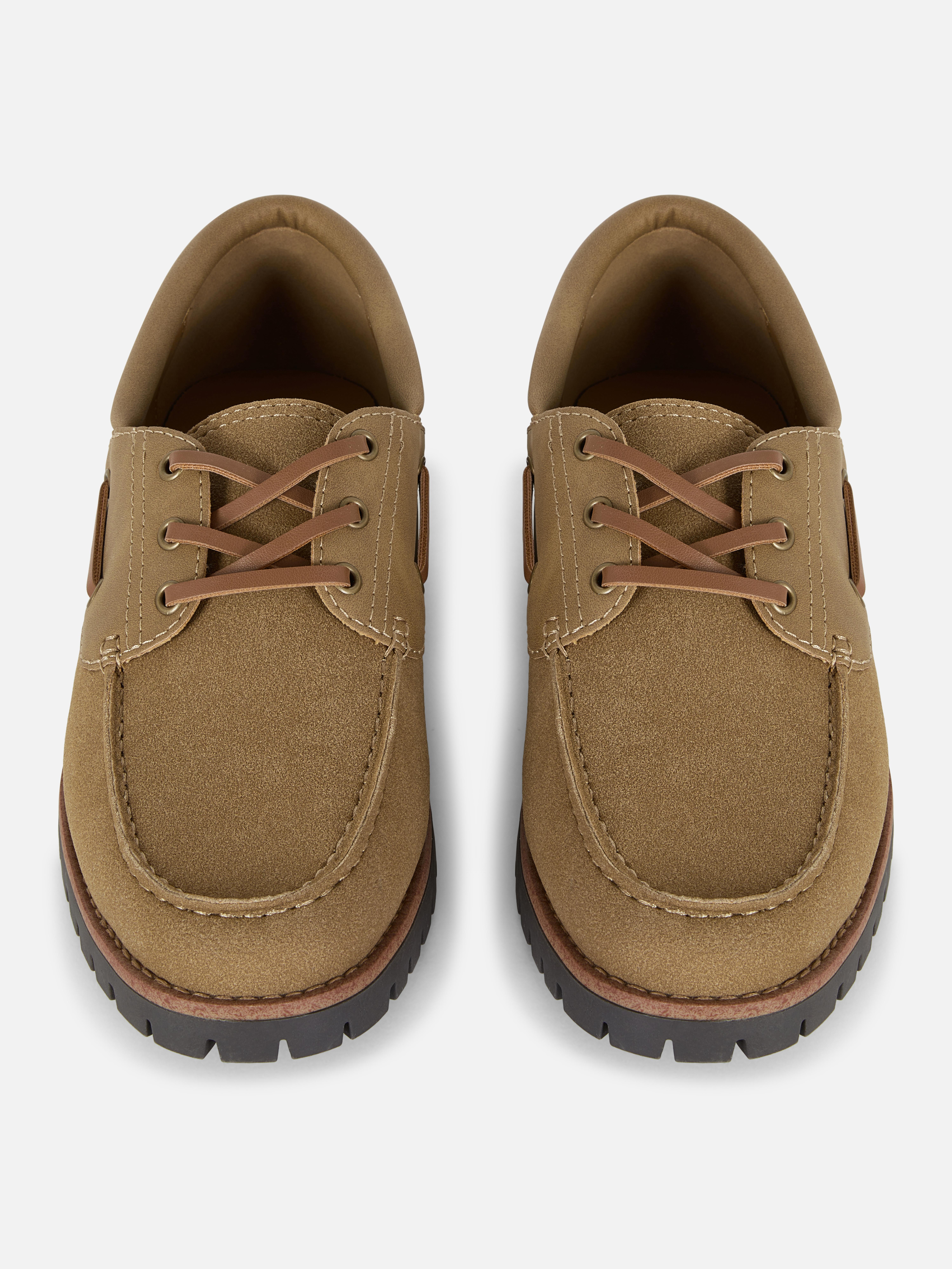 Faux Suede Boat Shoe