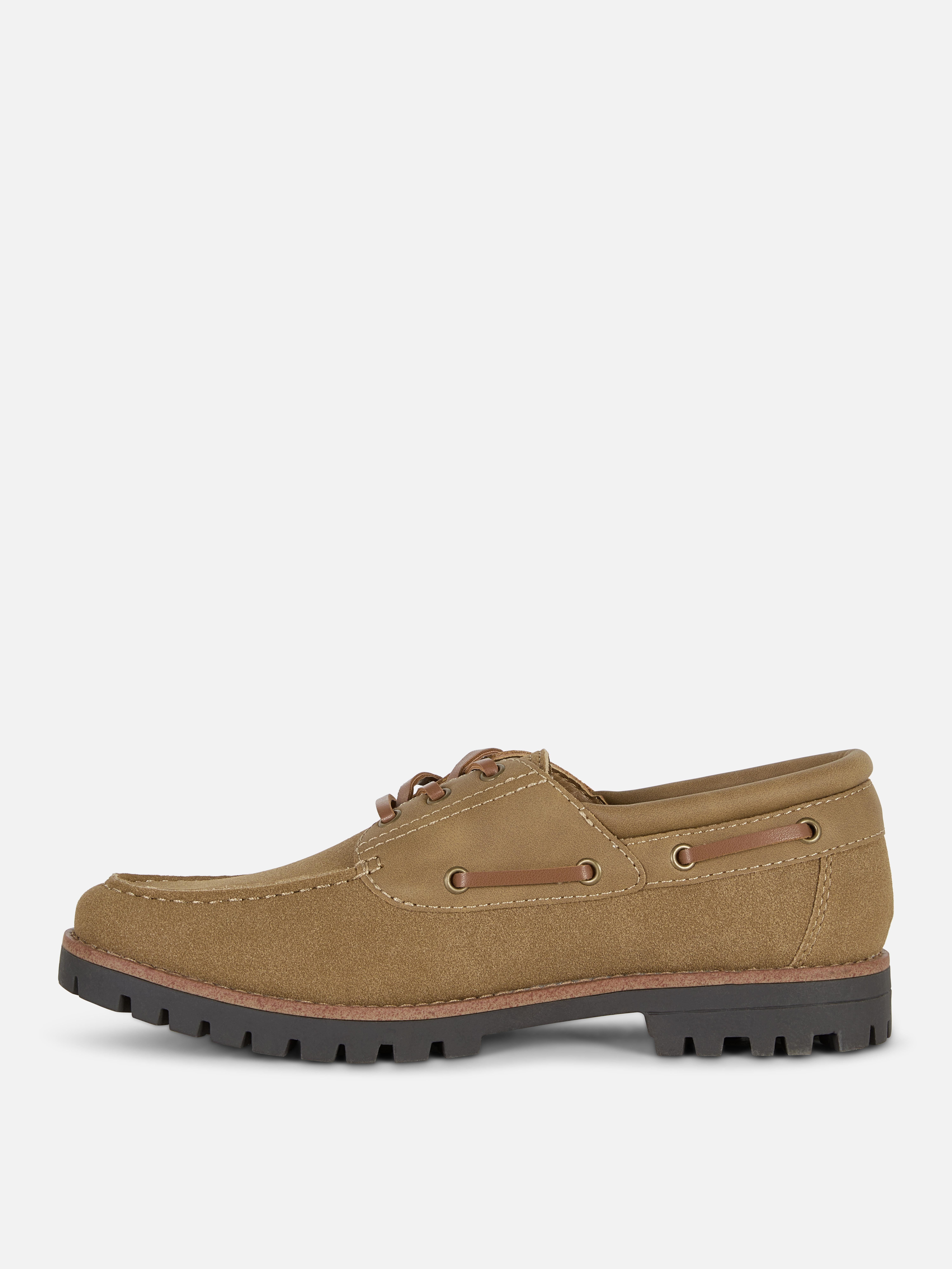Faux Suede Boat Shoe