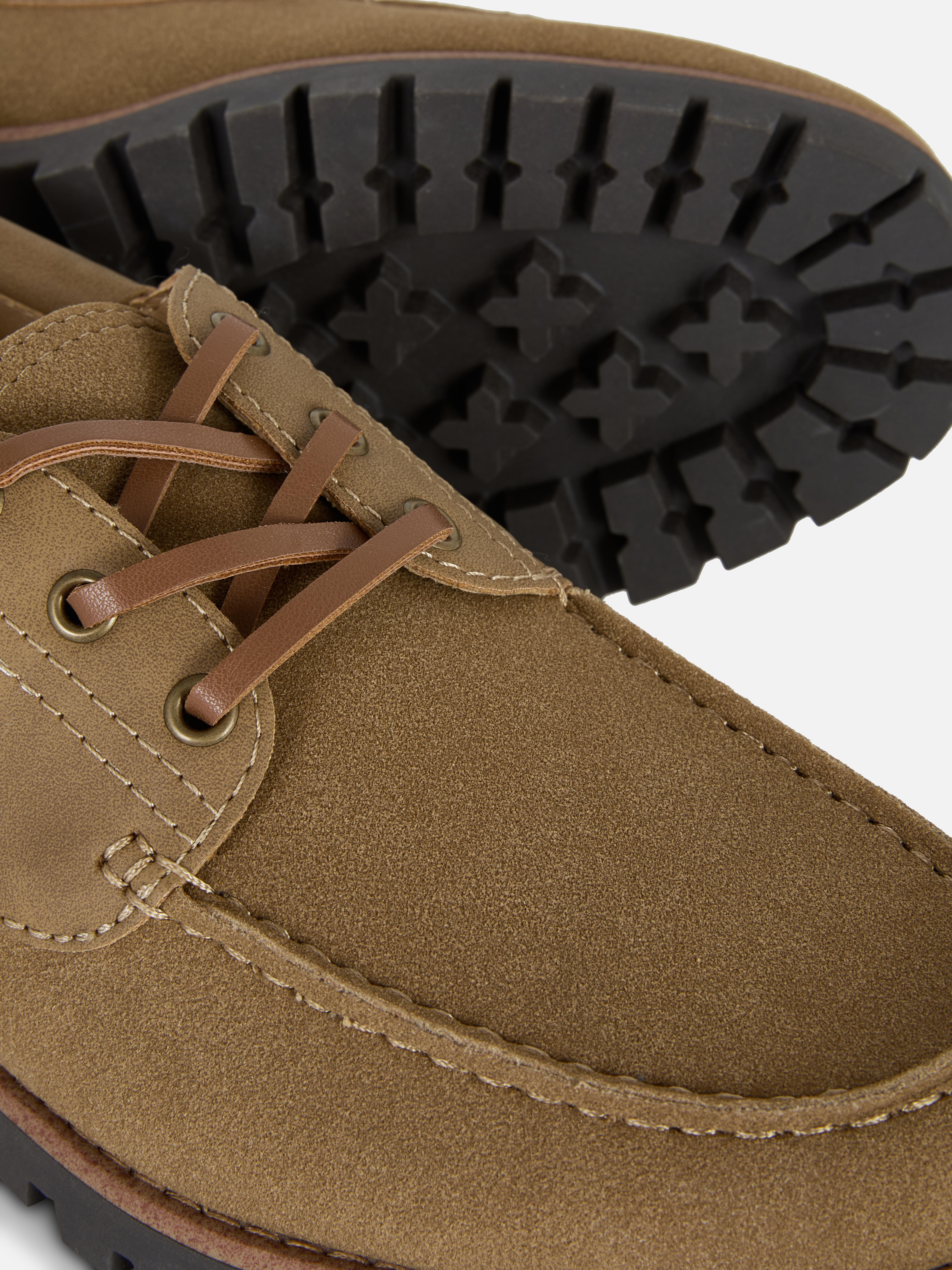 Faux Suede Boat Shoe