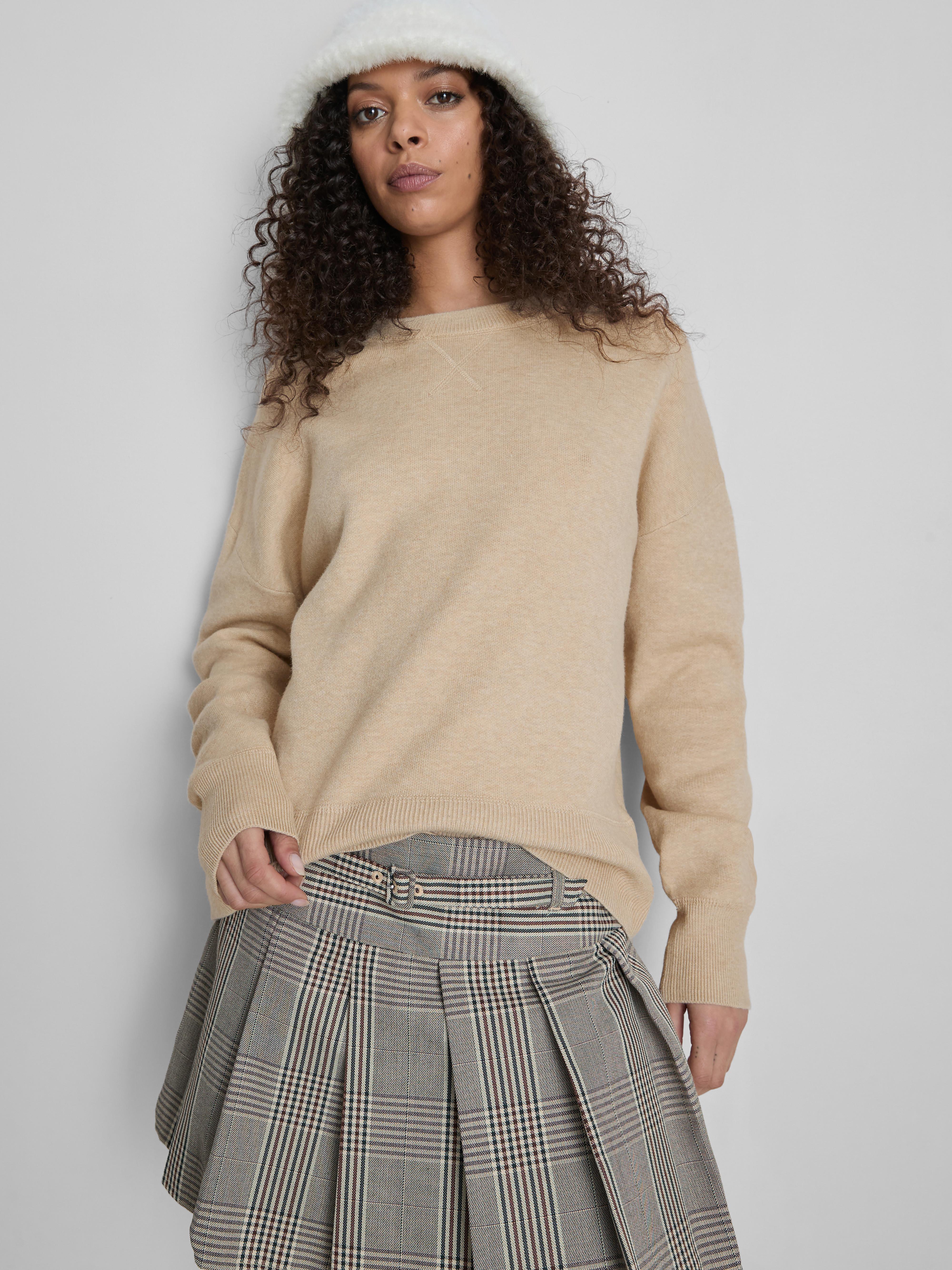 Crewneck Knit Jumper Beige