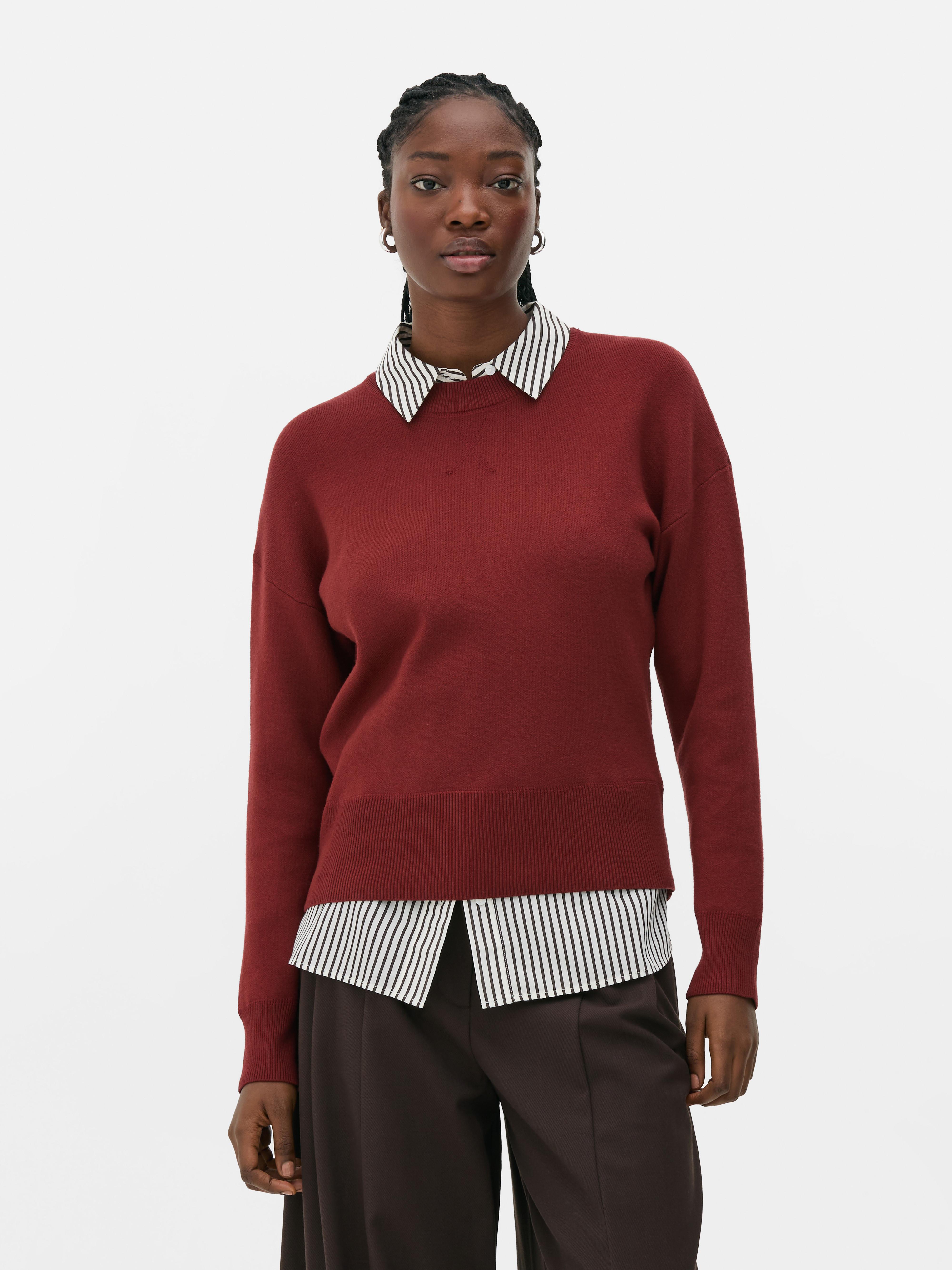 Pull en maille à col ras du cou