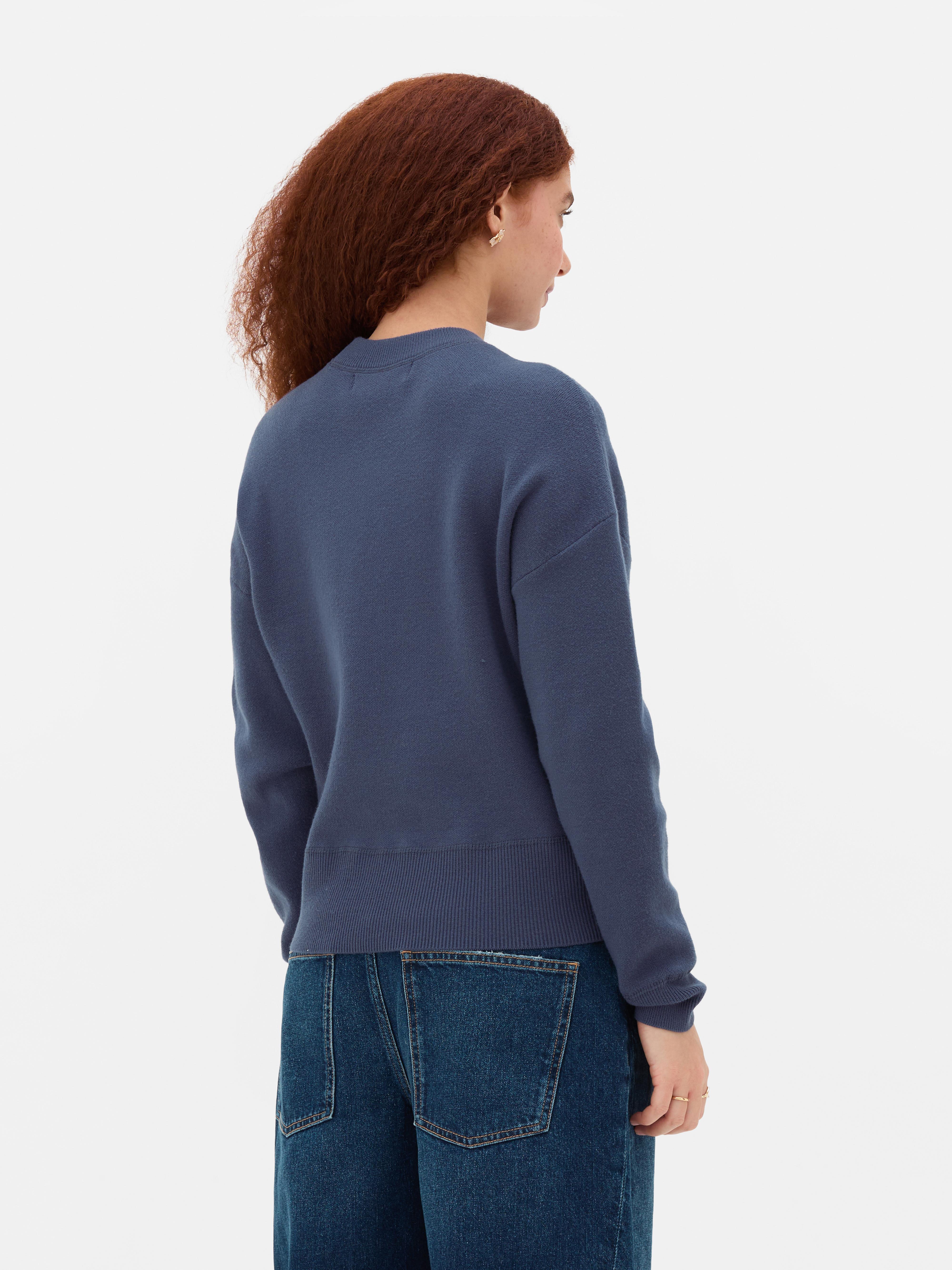 Pull en maille à col ras du cou
