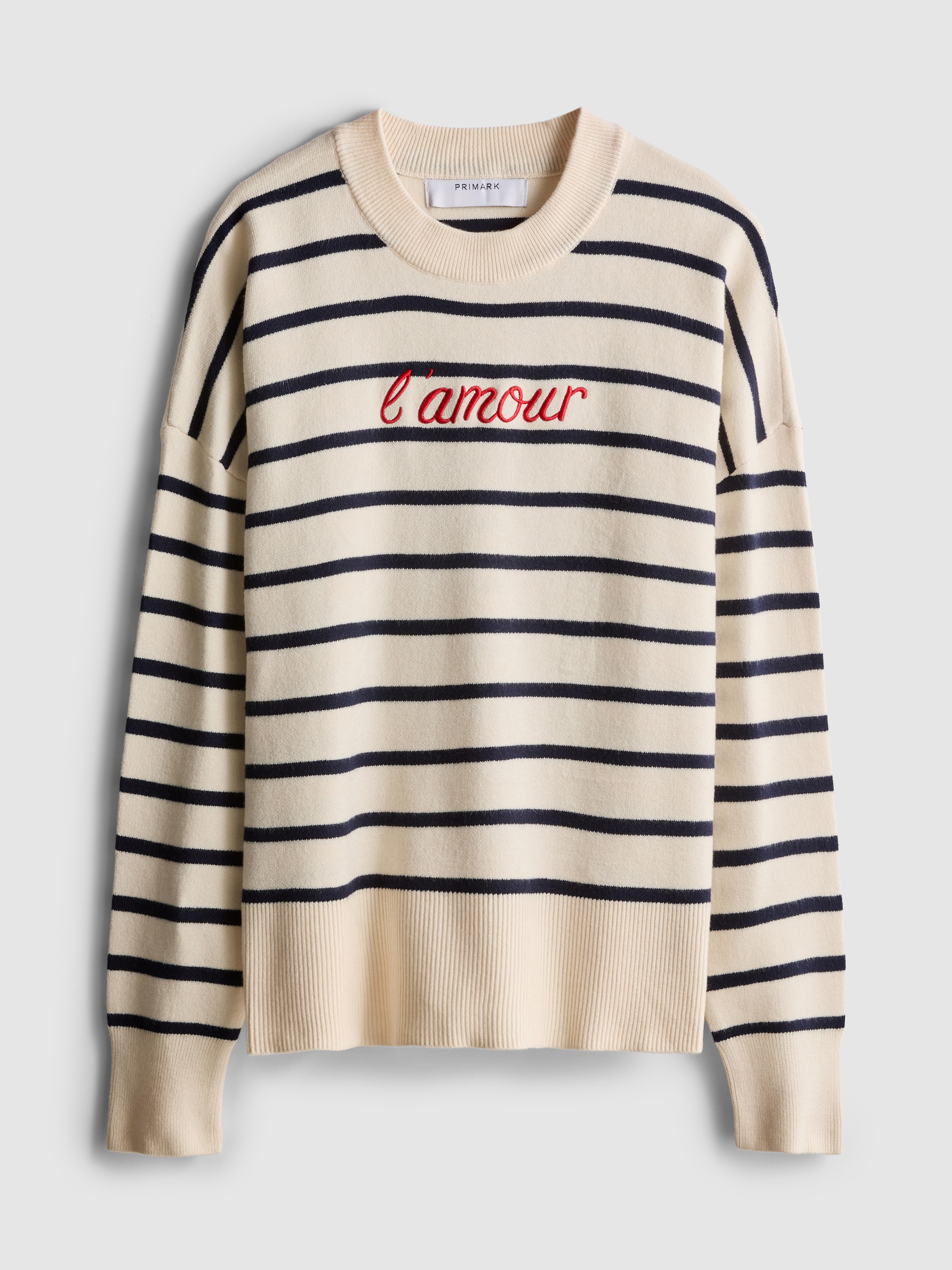 Jersey de punto con cuello redondo Multicolor
