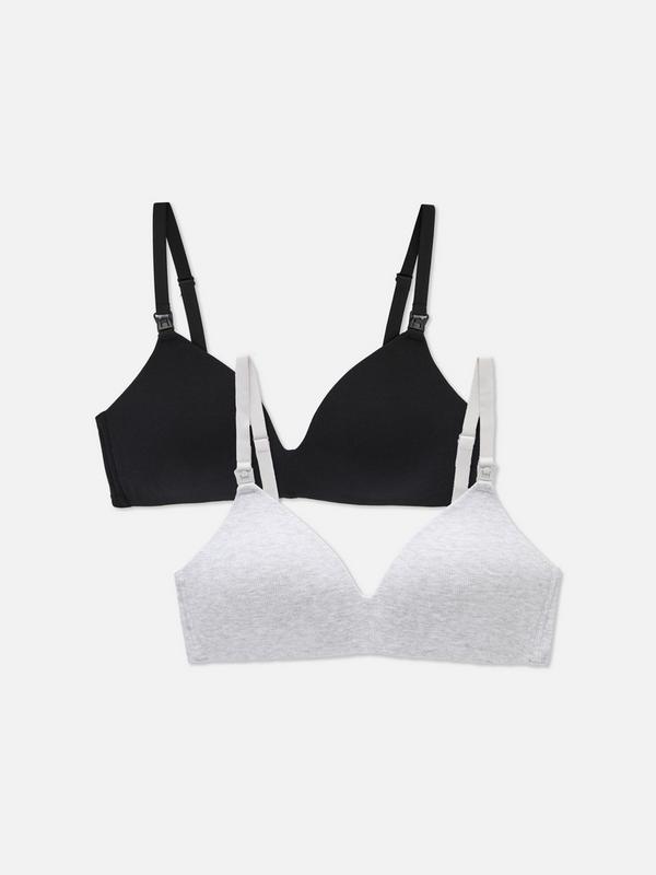 Pack de 2 sujetadores de lactancia de algodón