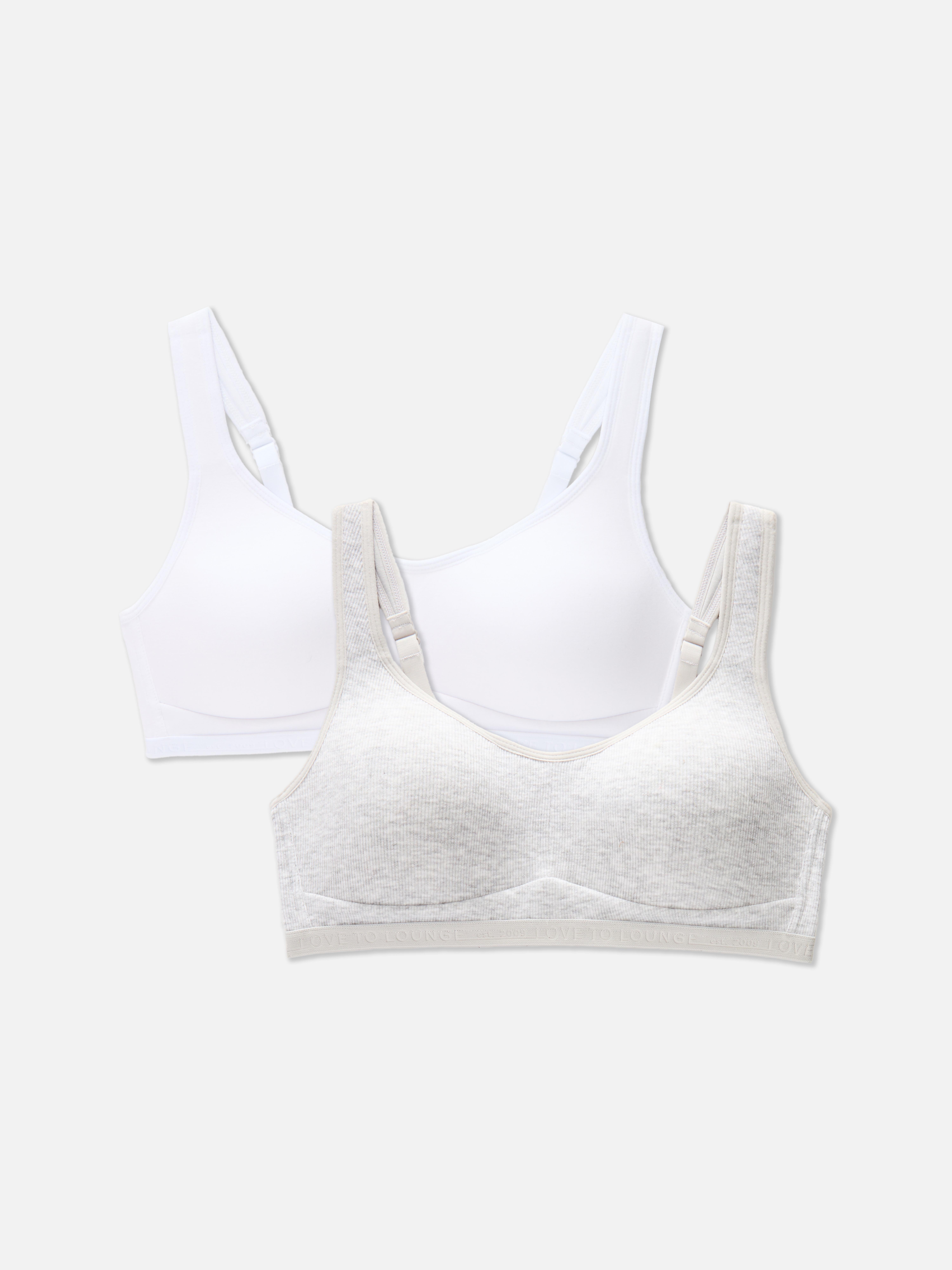 Lot de 2 brassières en coton Love To Lounge