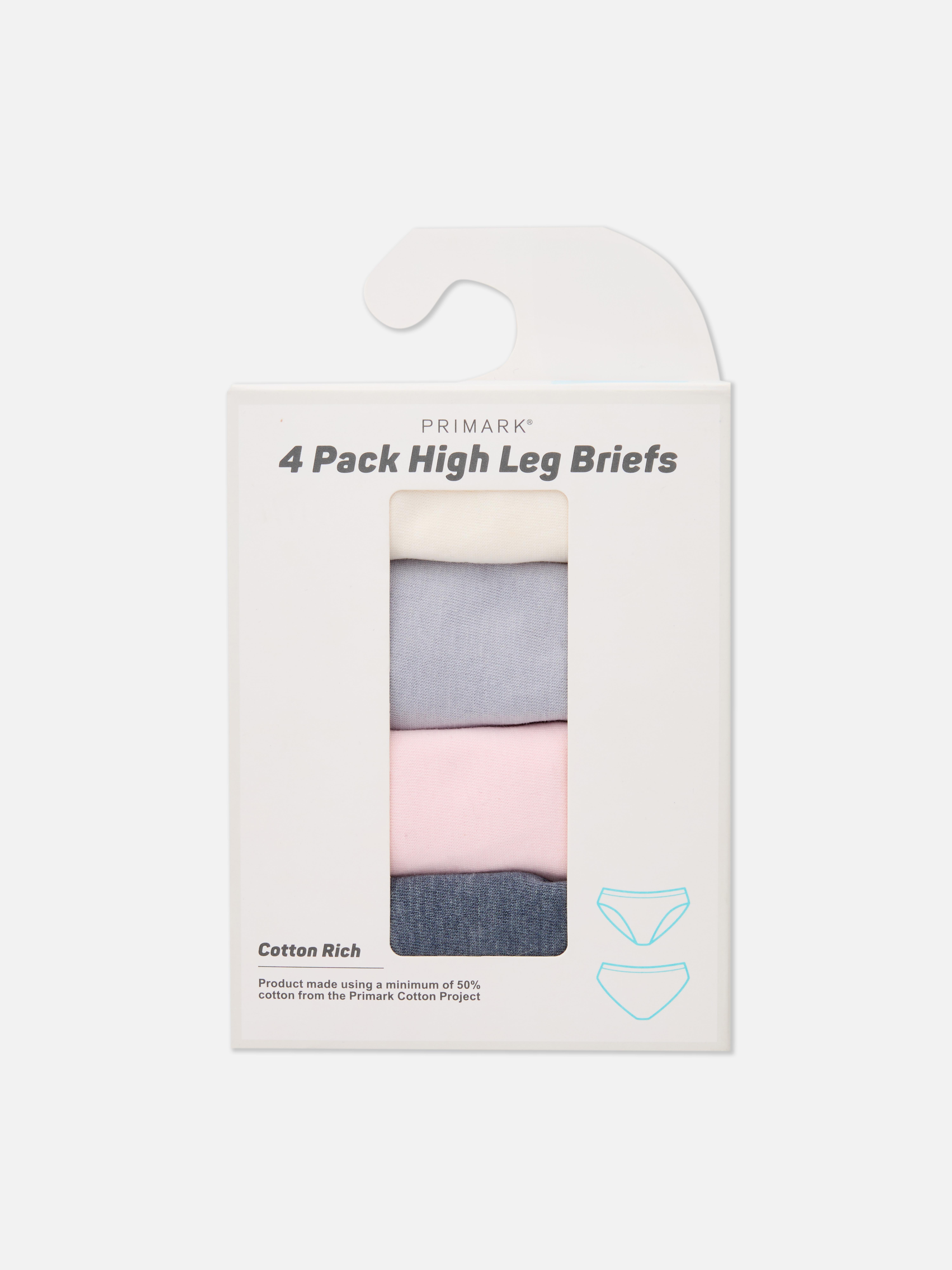 Pack de 4 braguitas de pernera alta