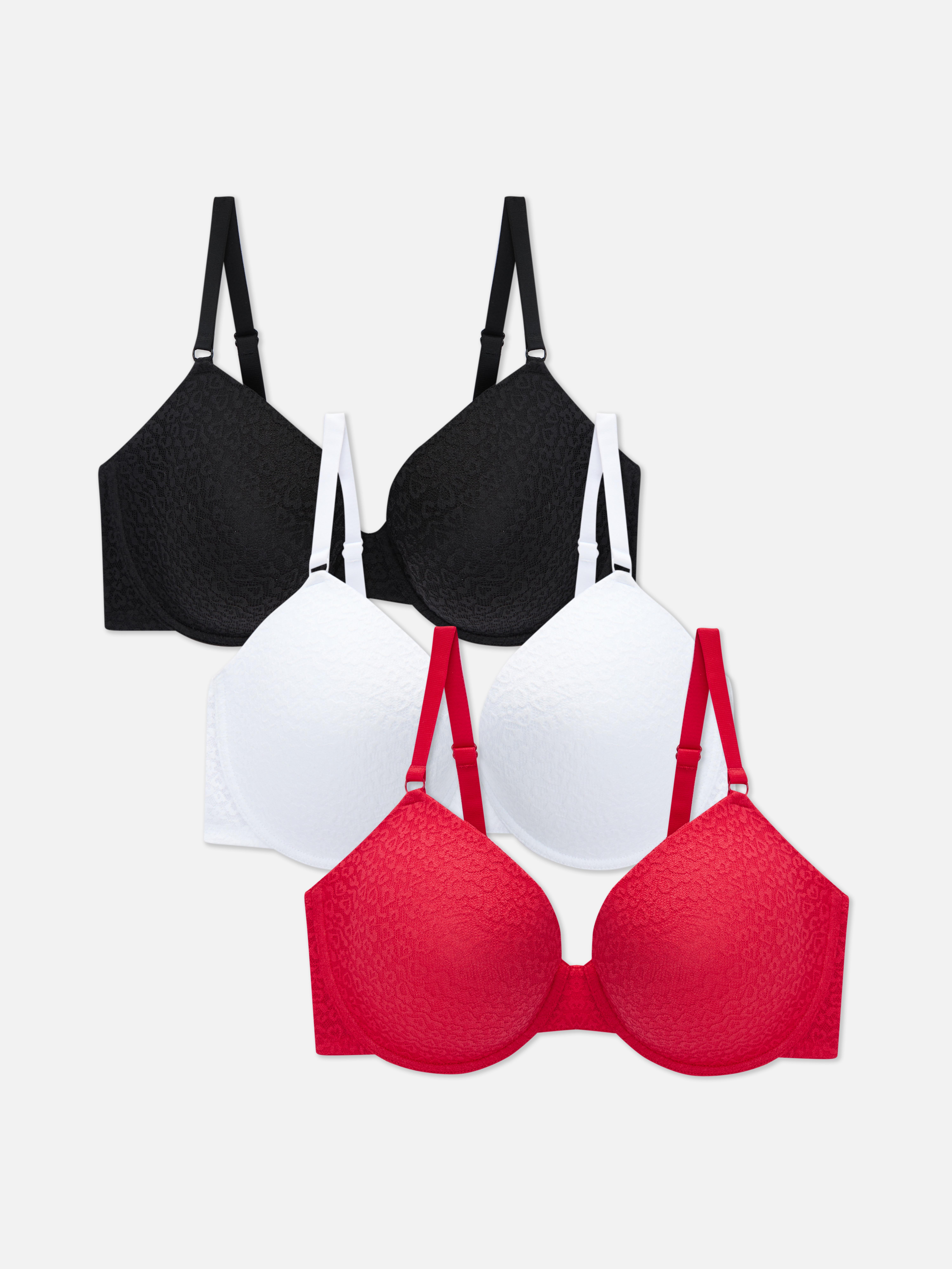 3pk Lace T-Shirt Bras