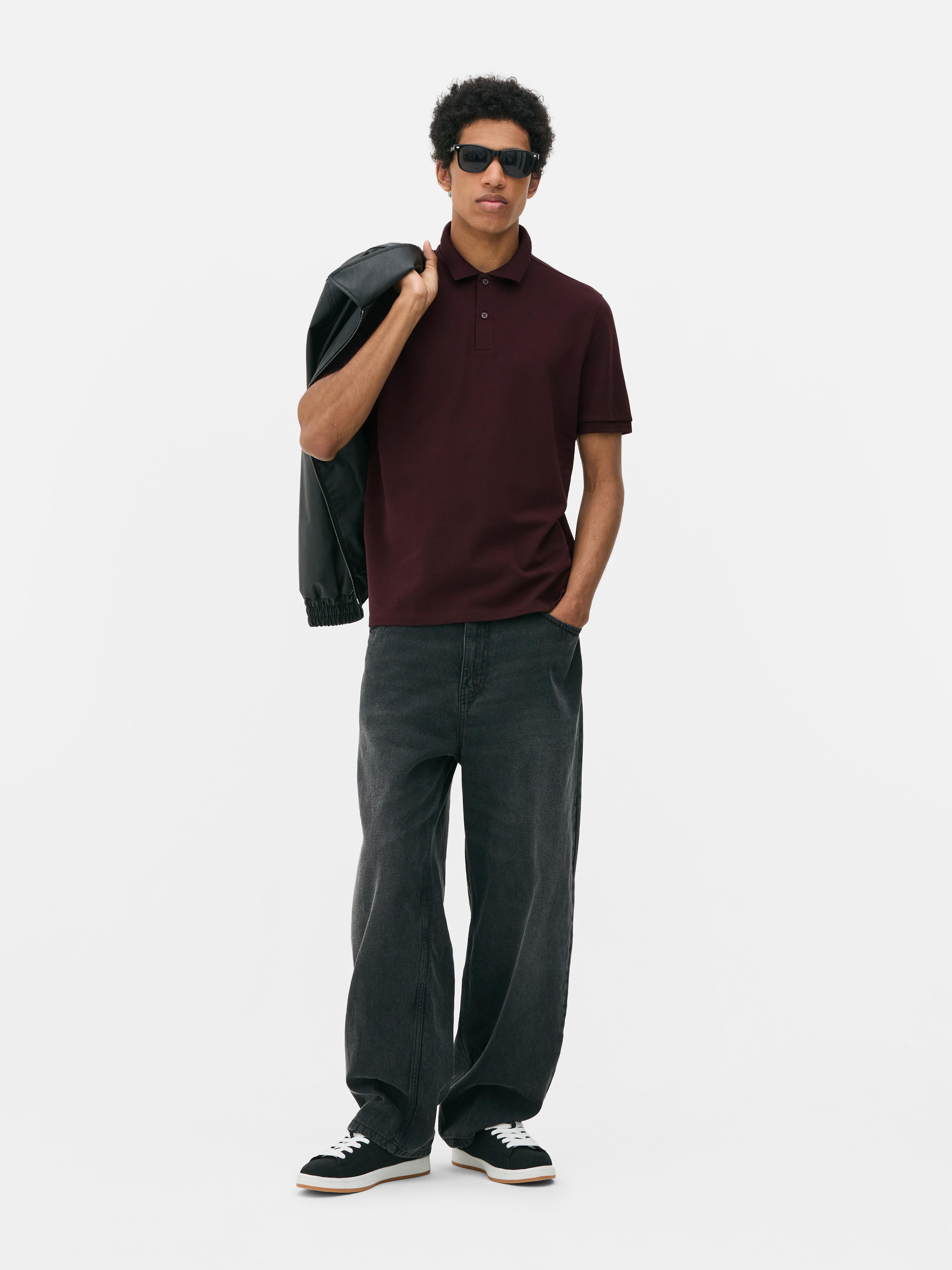 Tricou polo de bază Bordo