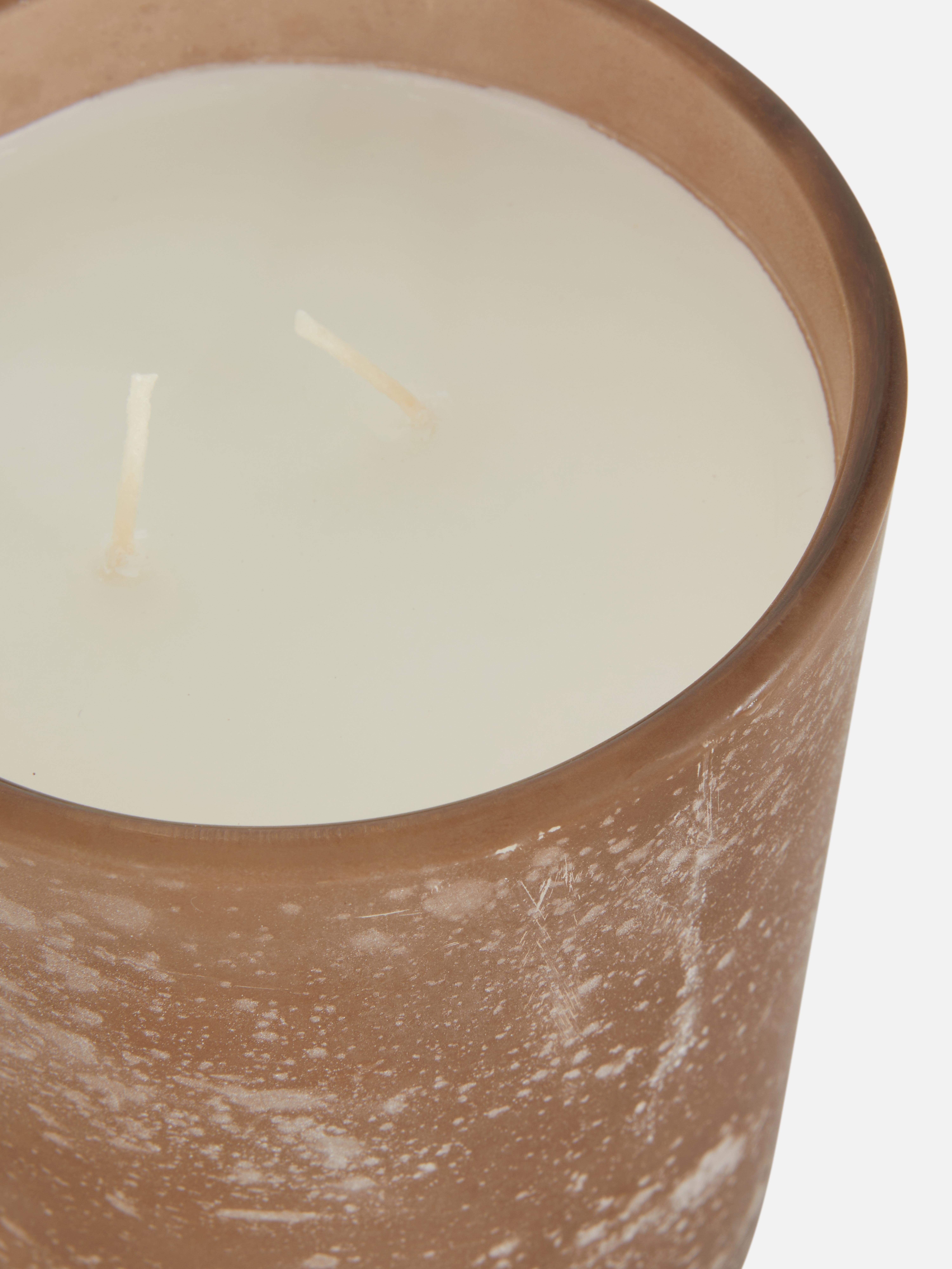 Vela perfumada três pavios recipiente vidro