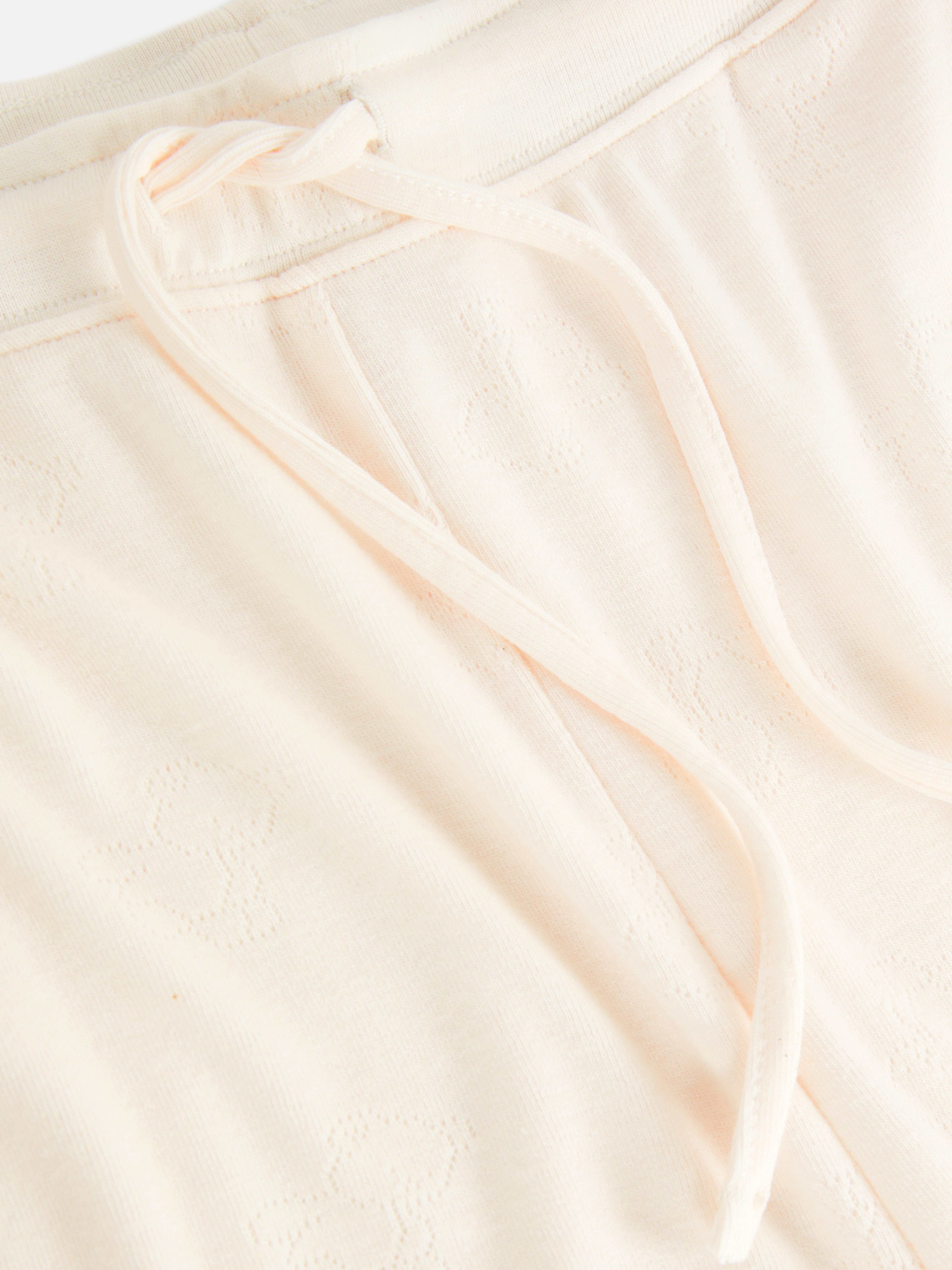 Wide Leg Pointelle Pyjama Bottoms