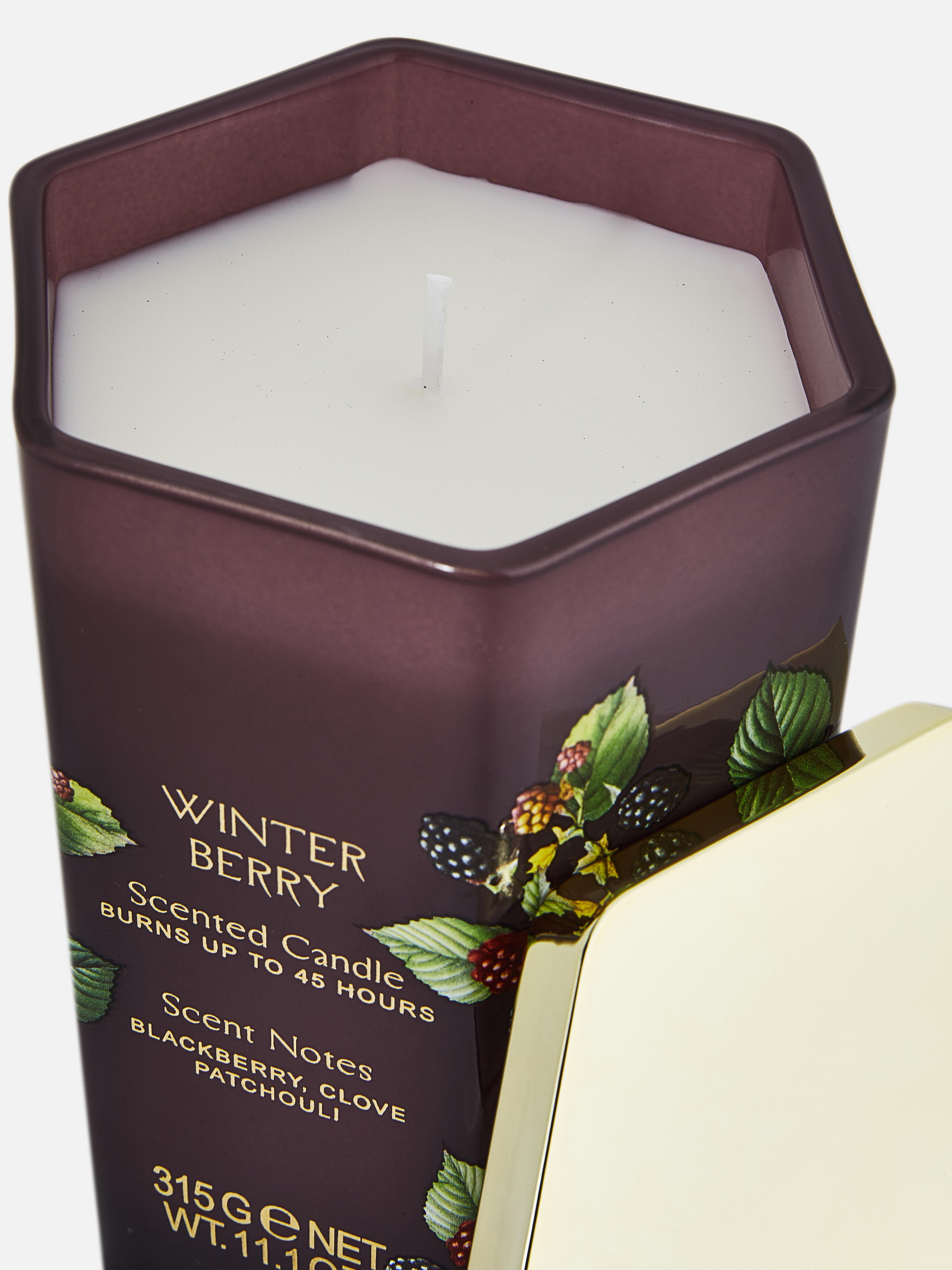Scented Candle In Hexagonal Jar