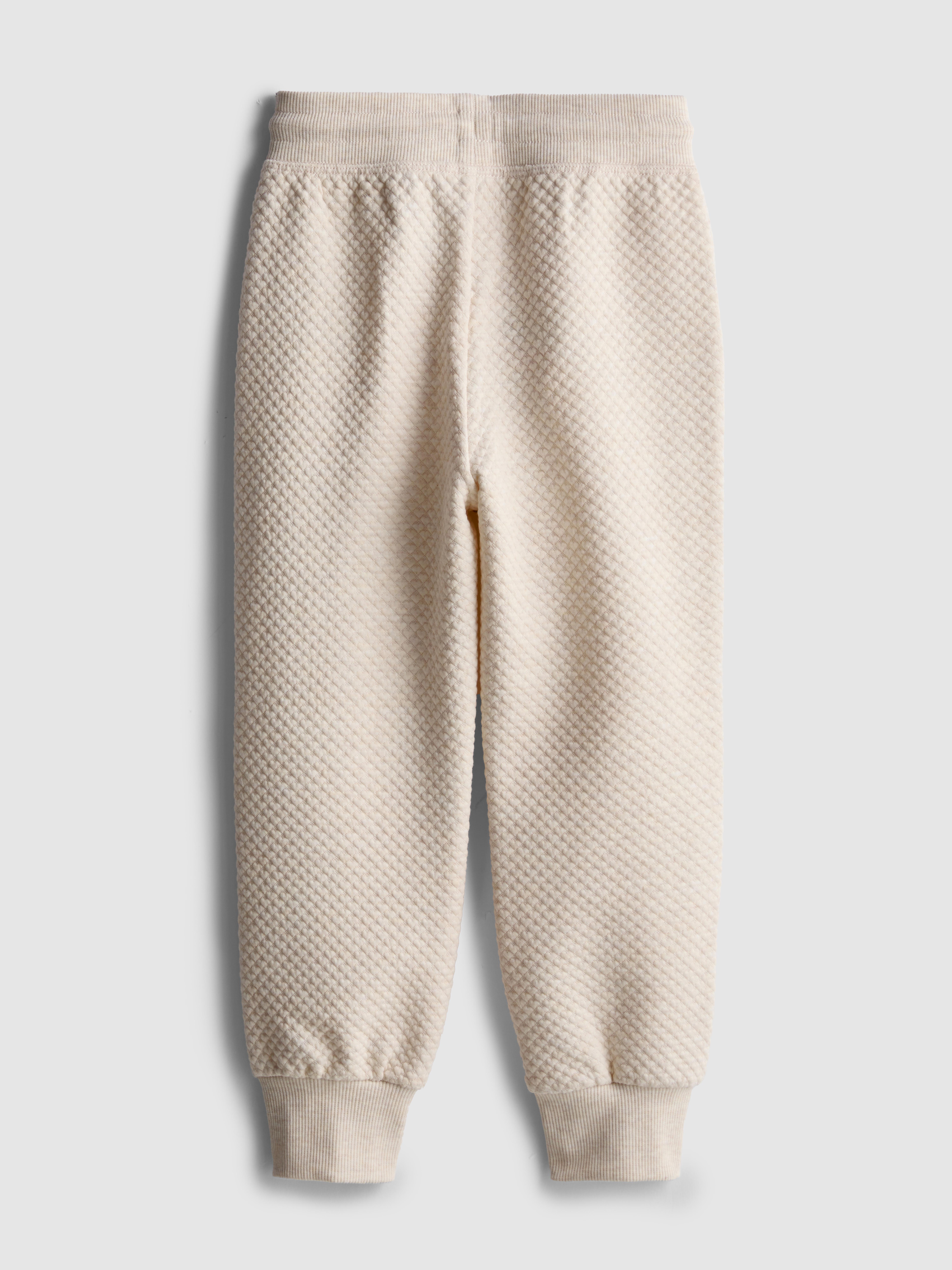 Girls Oatmeal 1.5-8yrs | Textured Cuffed Joggers