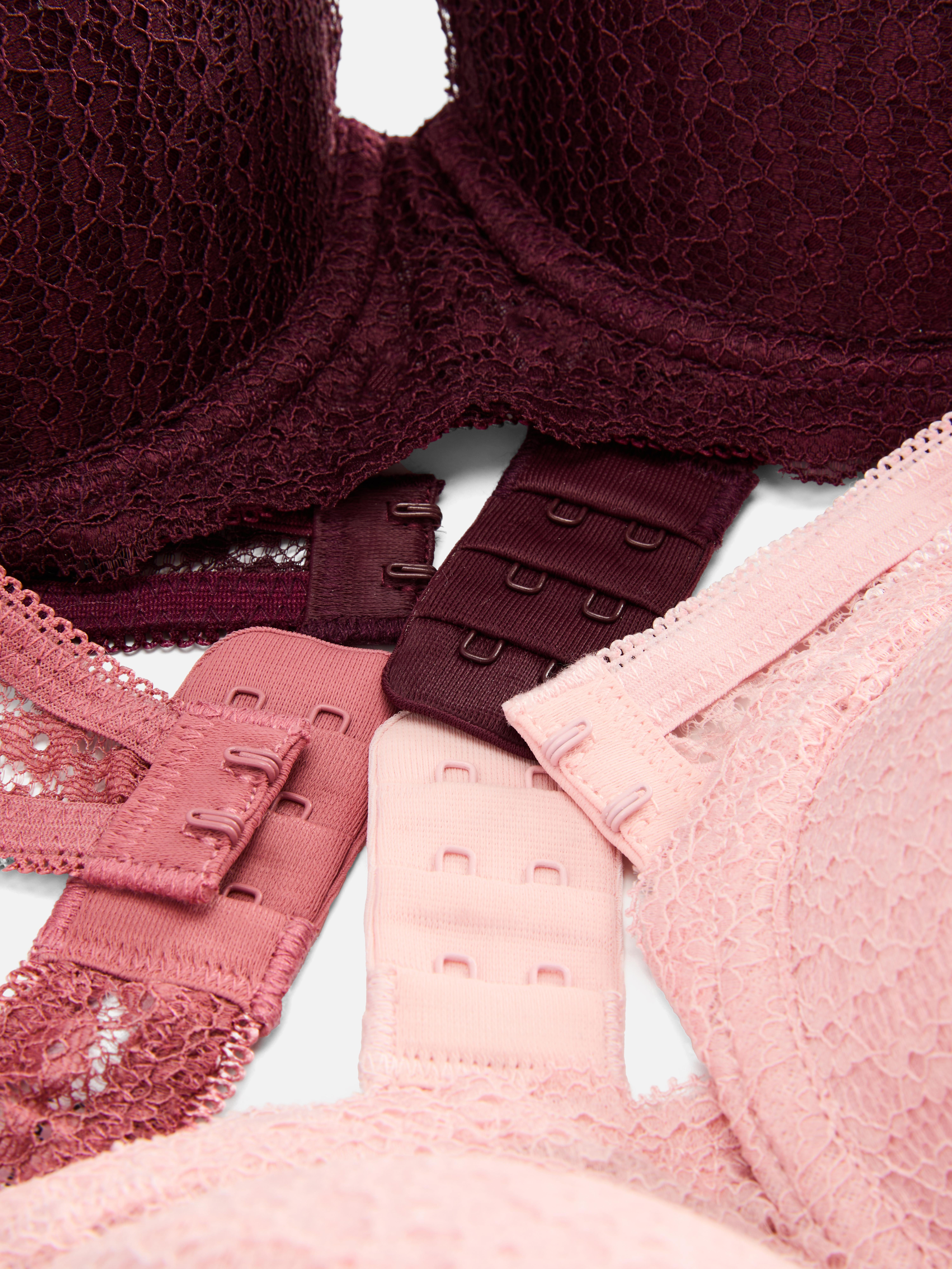 3pk Lace Balcony Bras