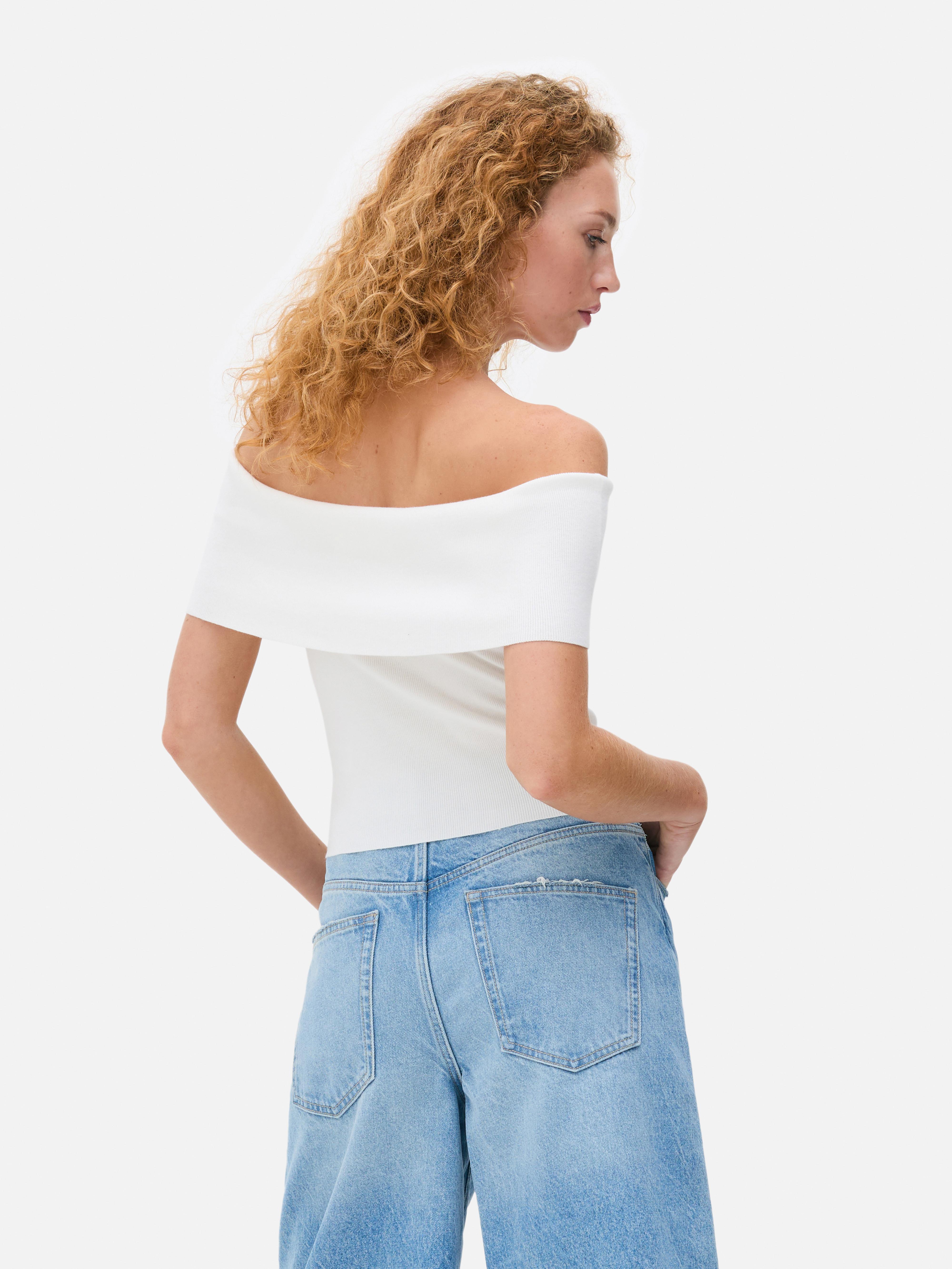 Short Sleeve Bardot Top