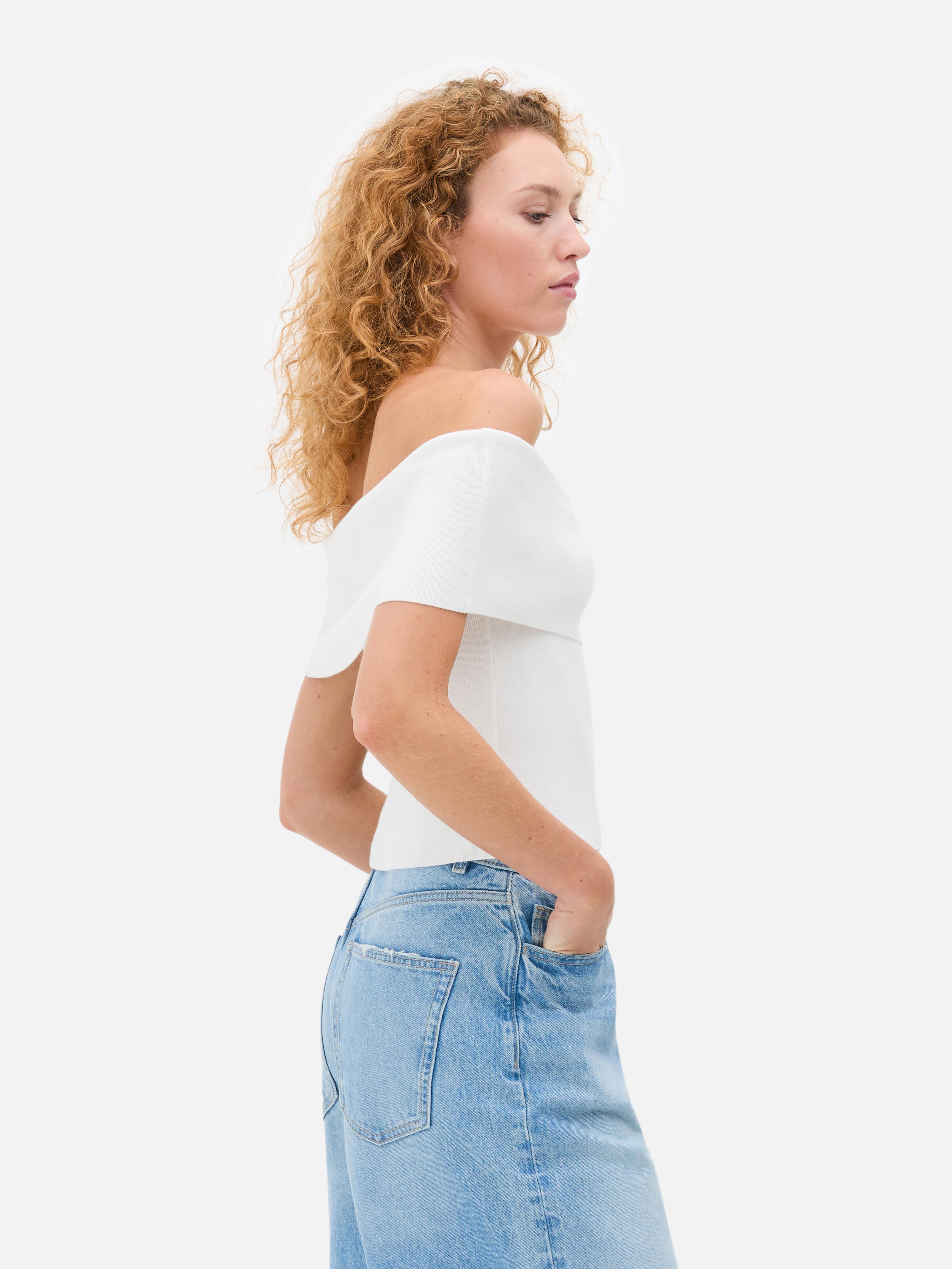 Short Sleeve Bardot Top
