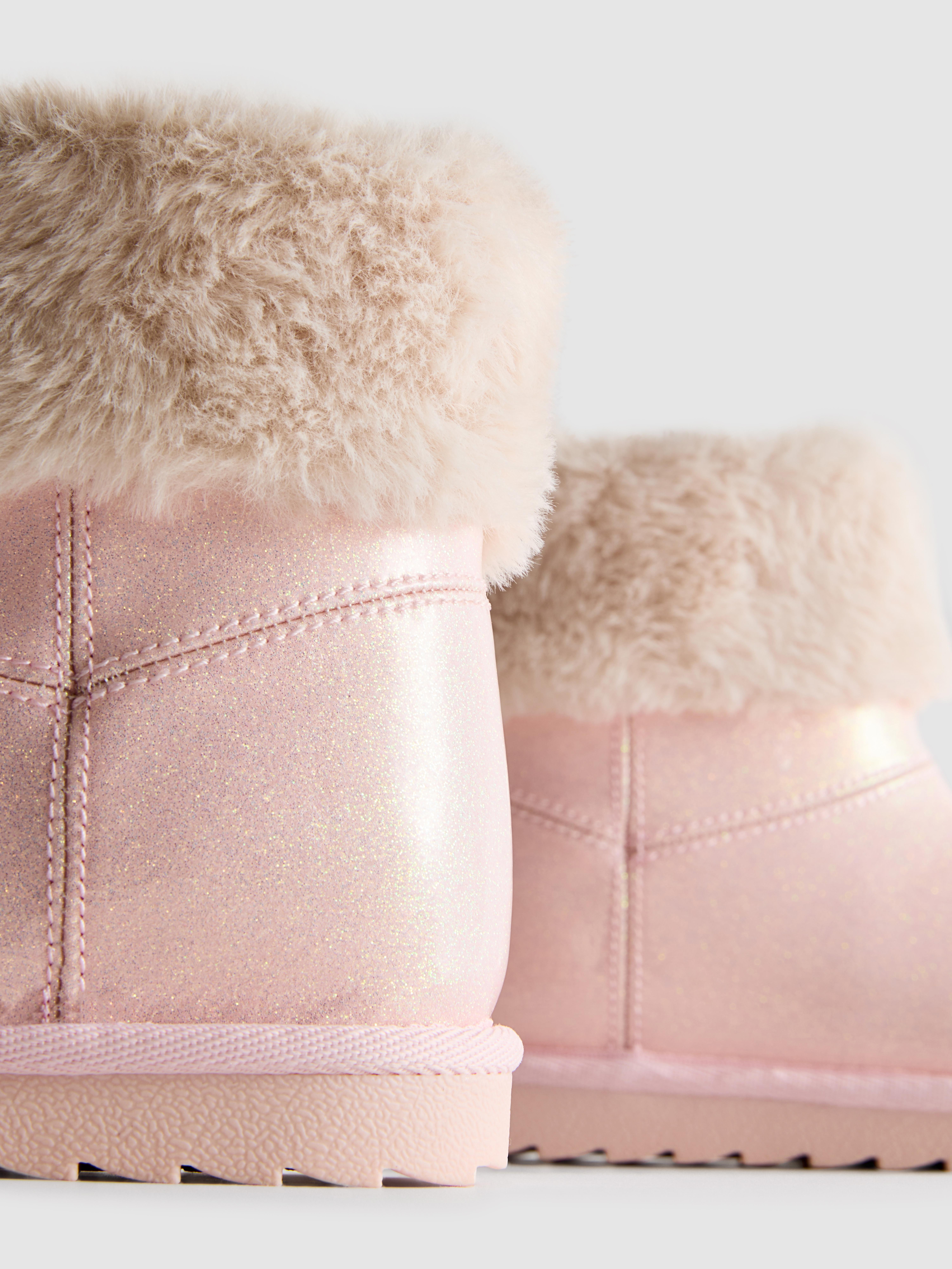 Ombré Glitter Snug Ankle Boots