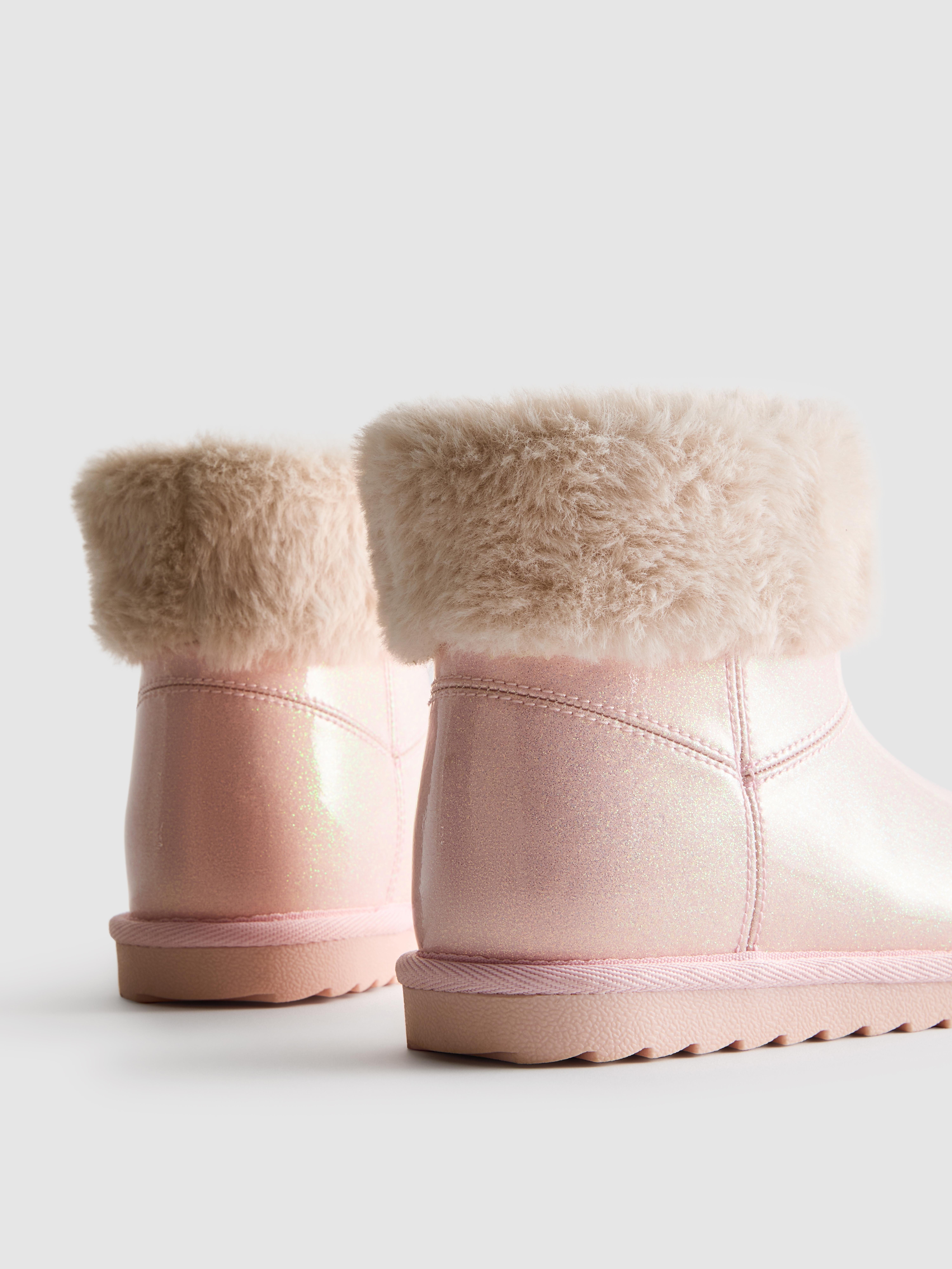 Ombré Glitter Snug Ankle Boots