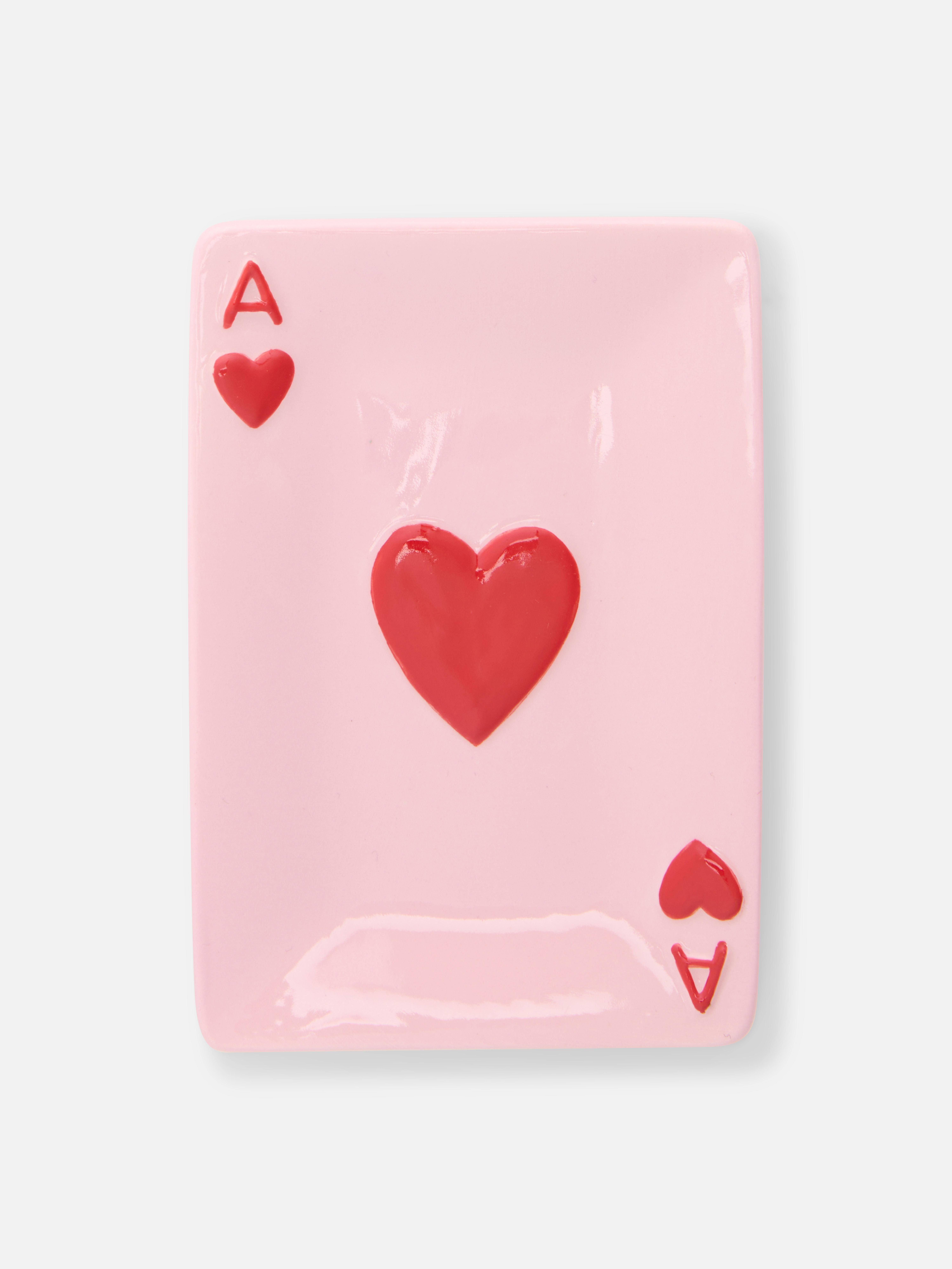 Jabonera con la carta del as de corazones