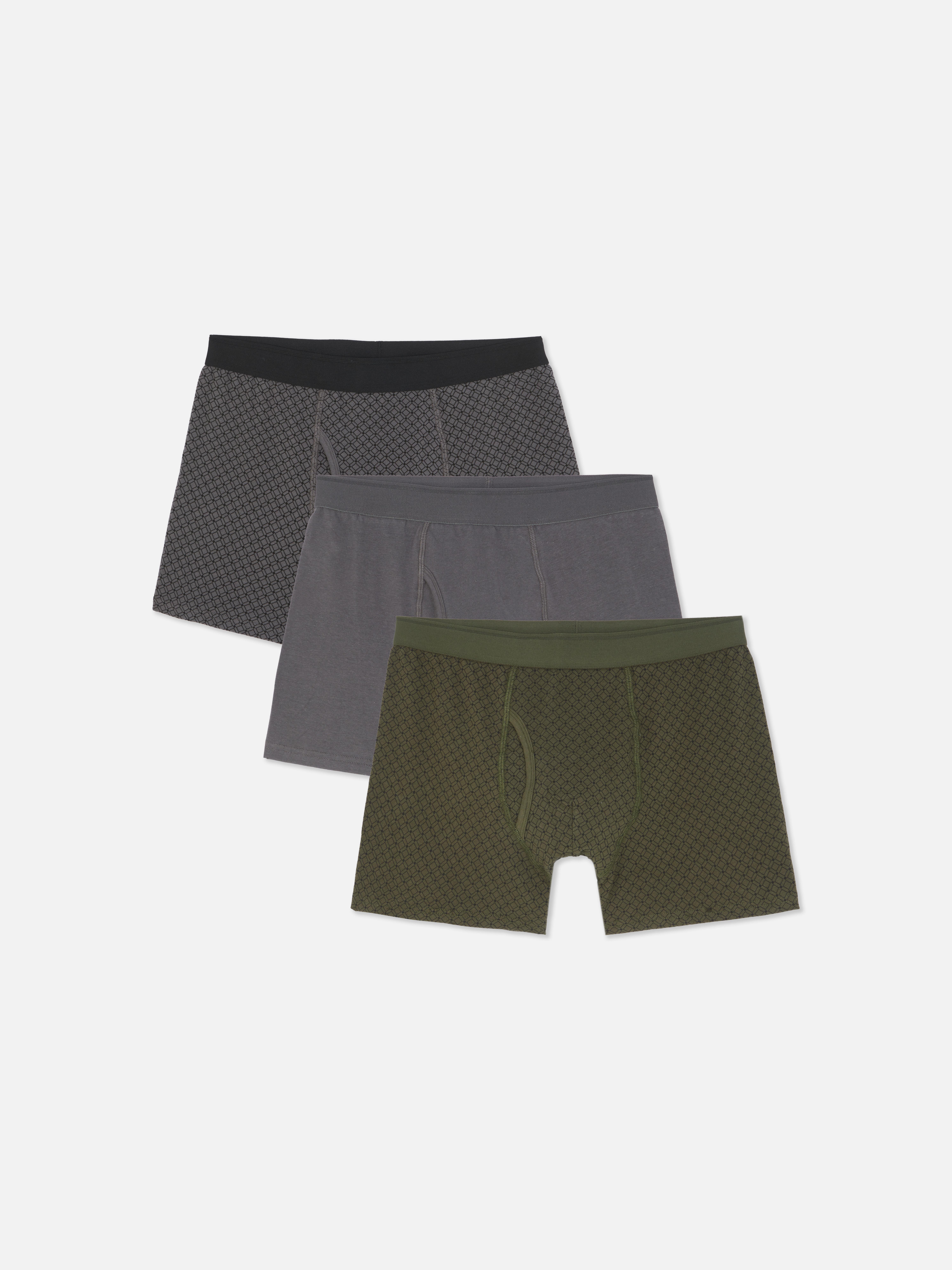 Lot de 3 boxers à imprimé géométrique