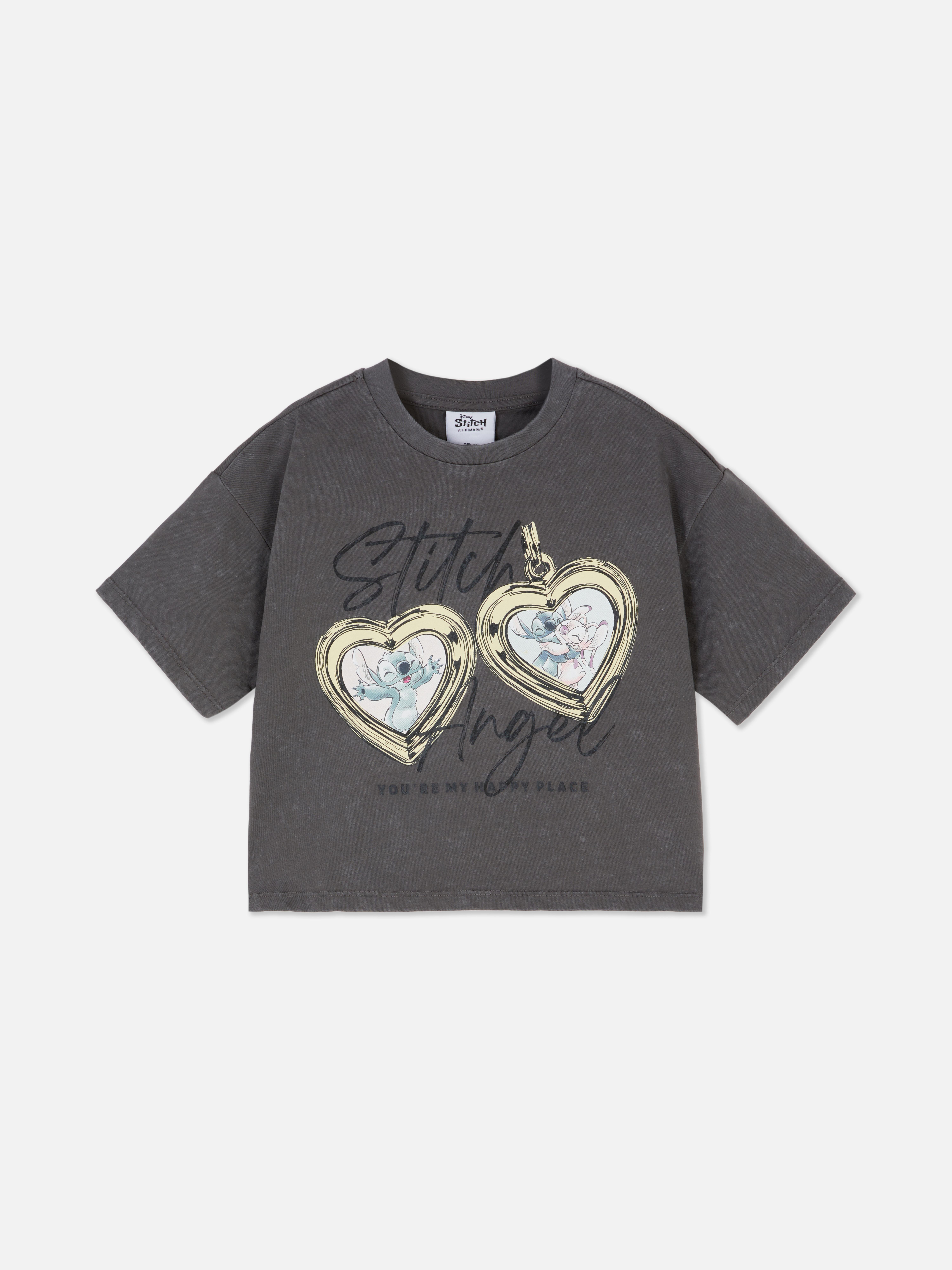 Camiseta cuadrada de Disney con lavado ácido